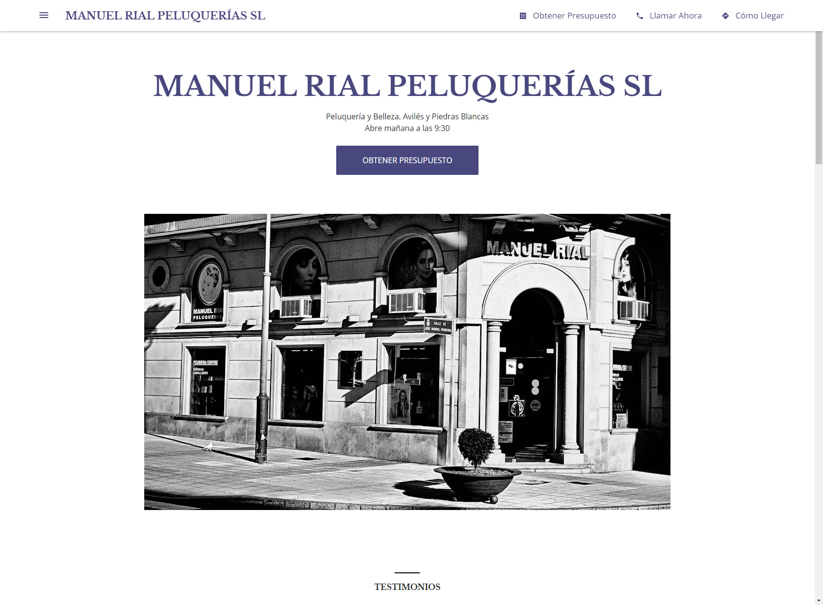 MANUEL RIAL PELUQUERÍAS SL