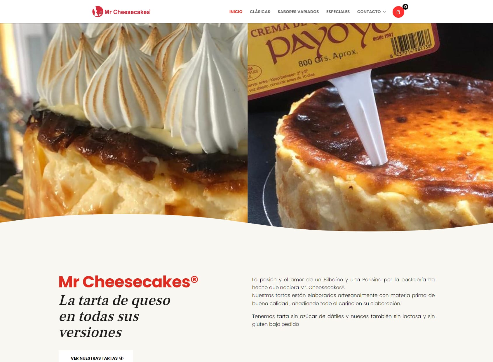 Tartas de queso (Online)