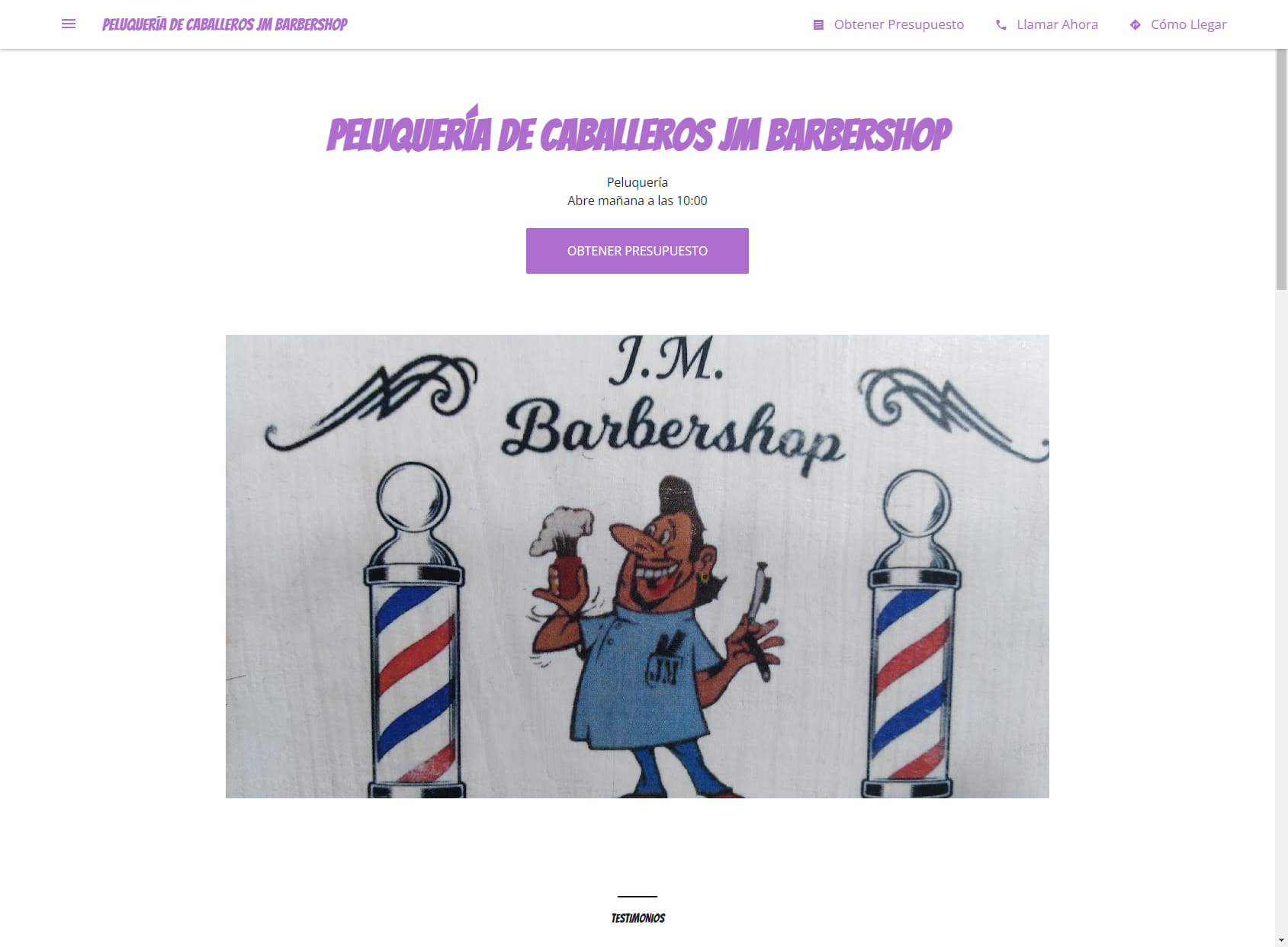 Peluquería de caballeros JM BARBERSHOP