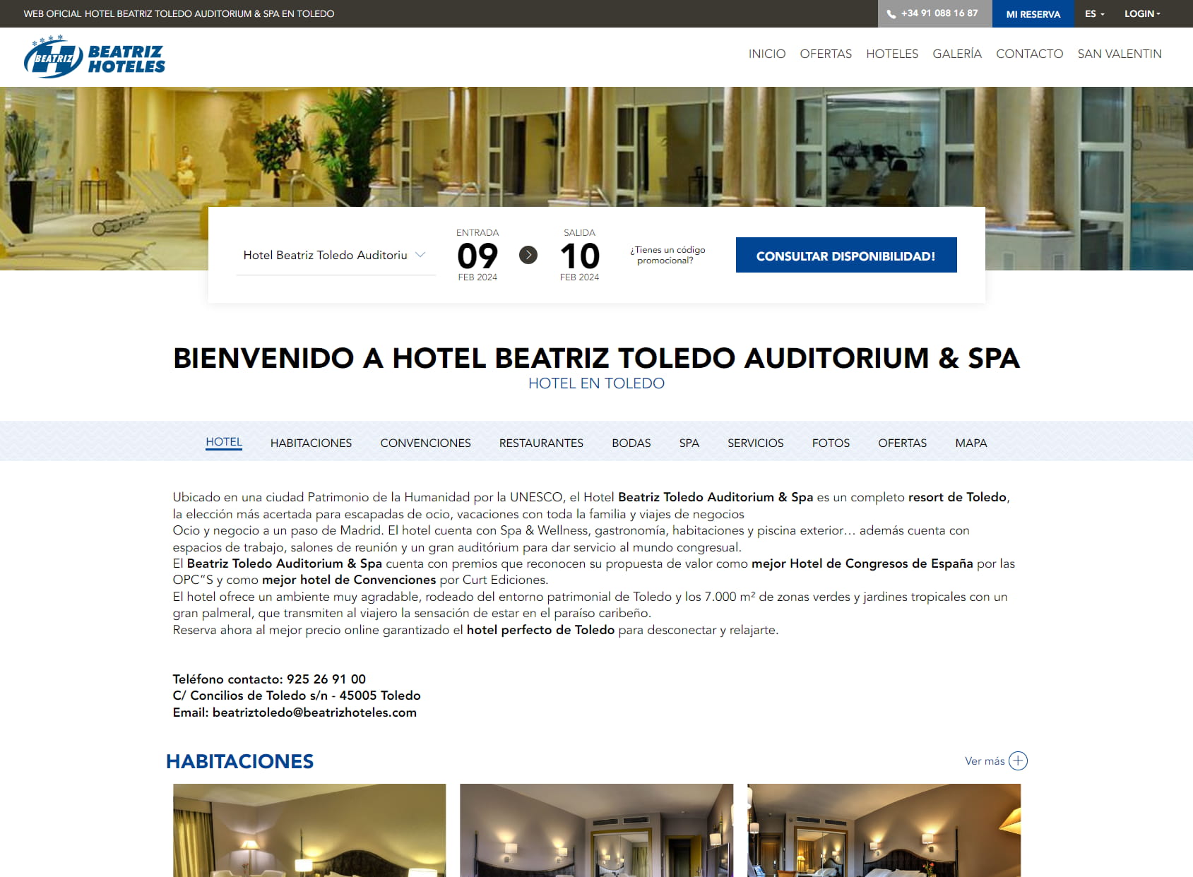 Hotel Beatriz Toledo Auditorium & Spa