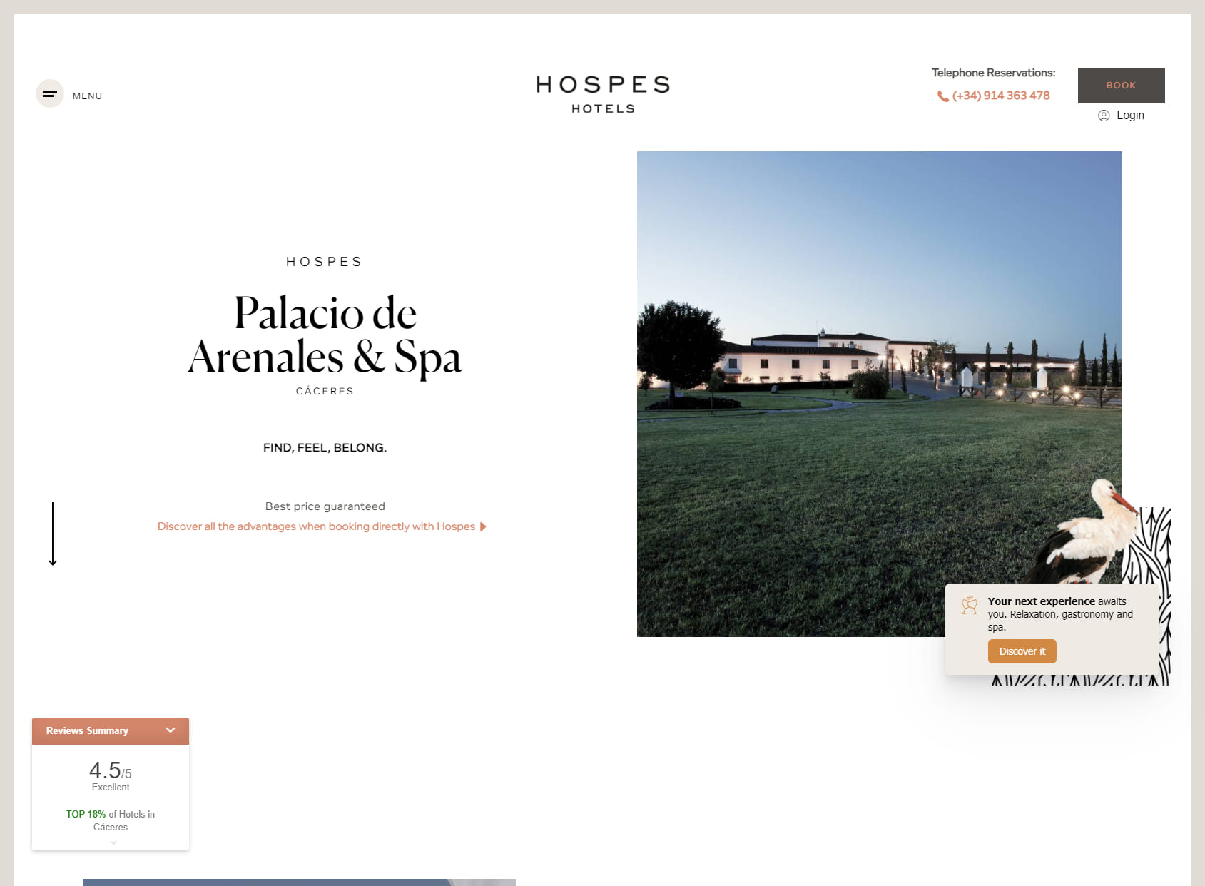 Hotel Hospes Palacio de Arenales & Spa Cáceres