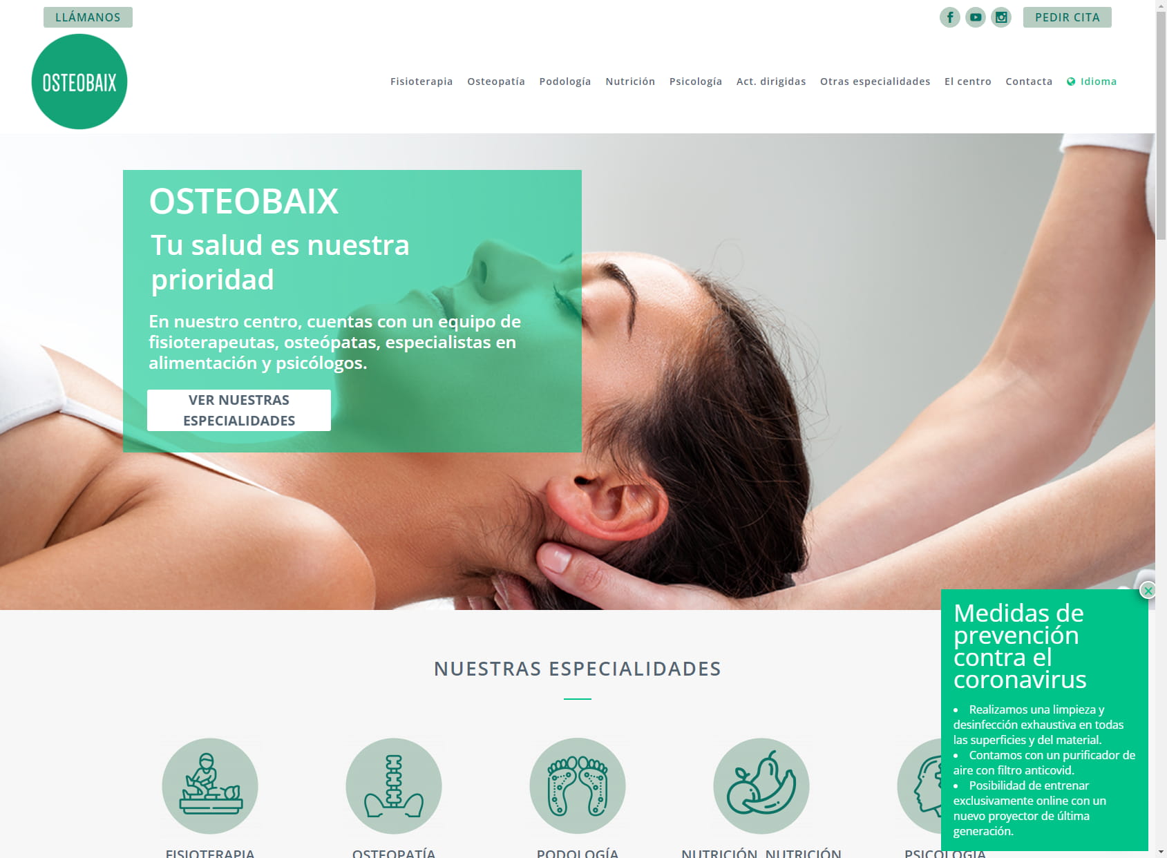 Osteobaix. Centre d'osteopatia i fisioteràpia