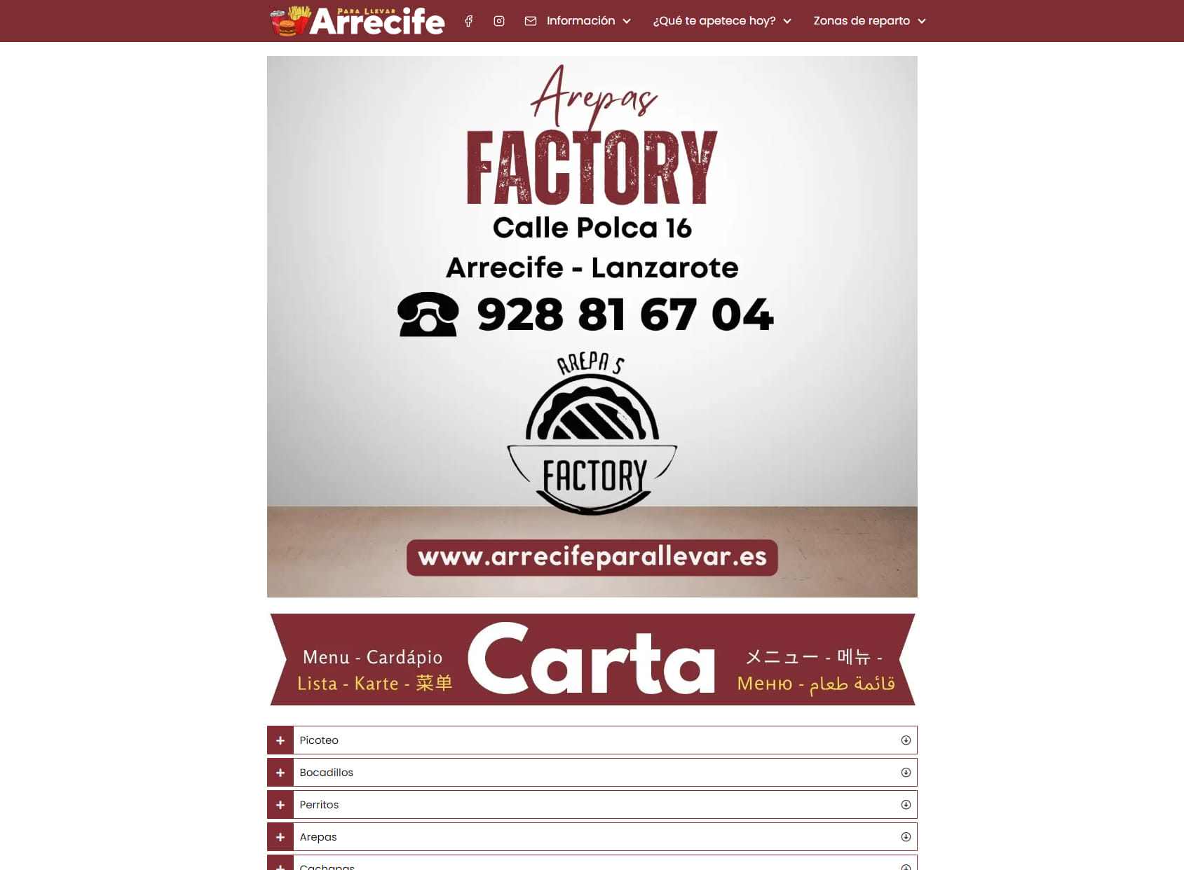 Restaurante Arepa's Factory