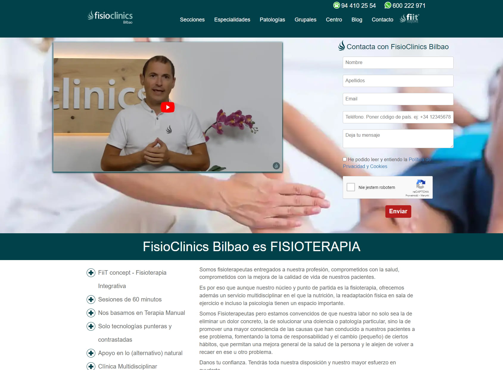 FisioClinics Bilbao - Fisioterapeutas y Osteópatas