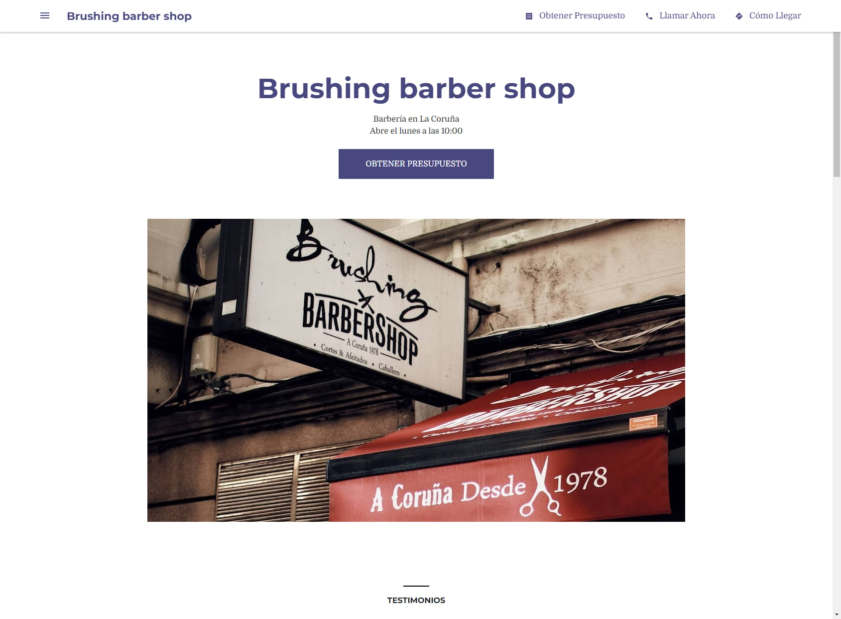 Brushing barber shop