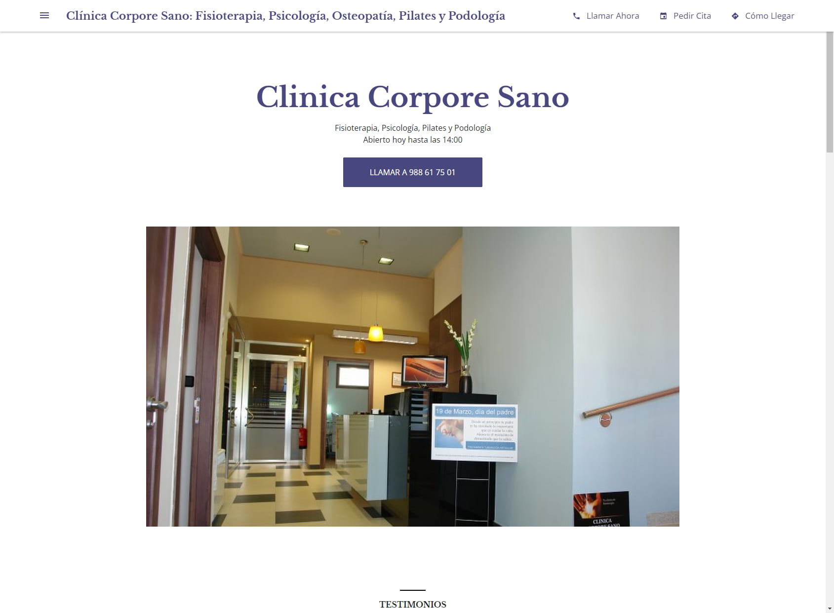 Clínica Corpore Sano: Fisioterapia, Psicología, Osteopatía, Pilates y Podología