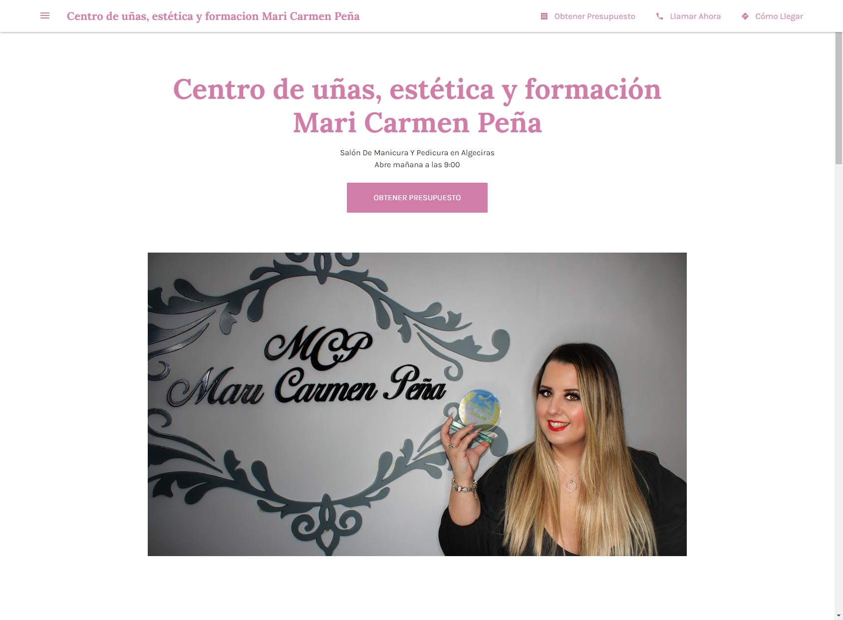 Centro de uñas, estética y formacion Mari Carmen Peña