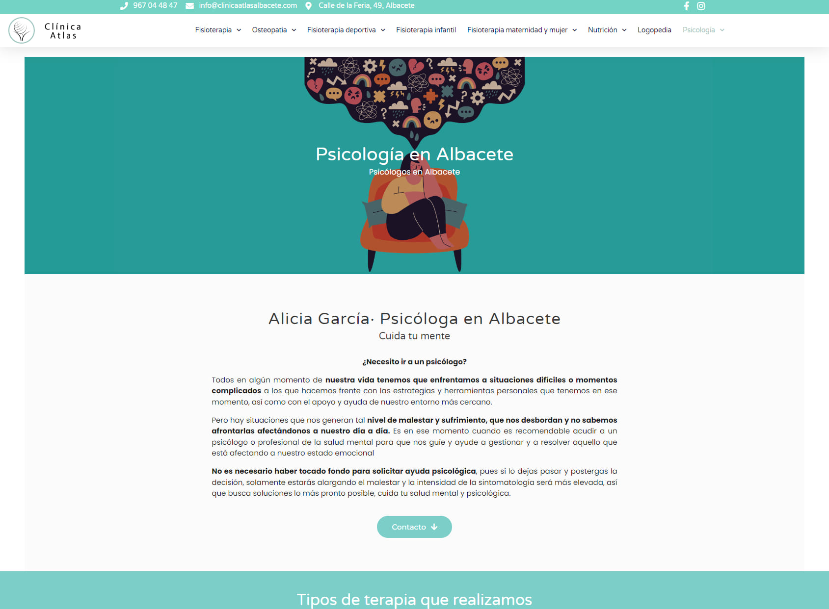 Psicóloga Alicia García | Clínica Atlas