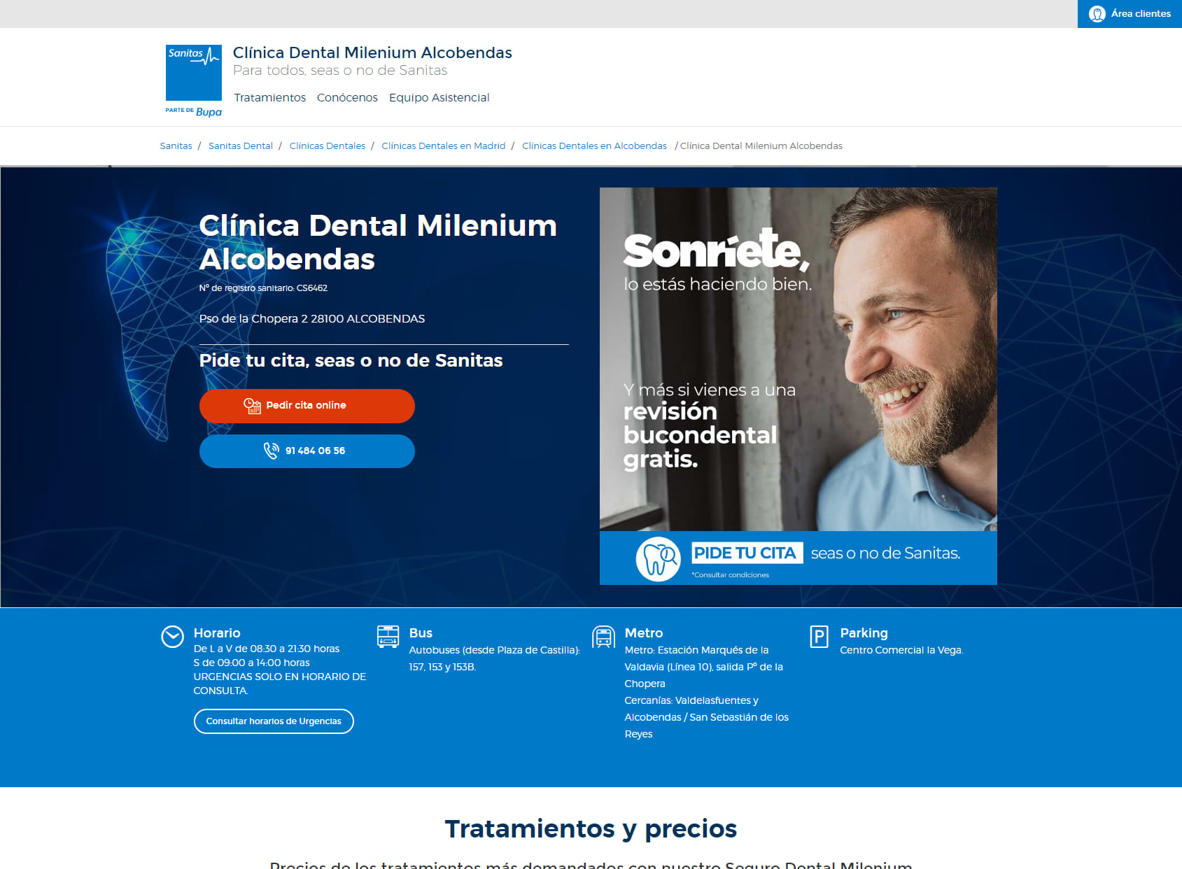 Dental Clinic Milenium Alcobendas - Sanitas