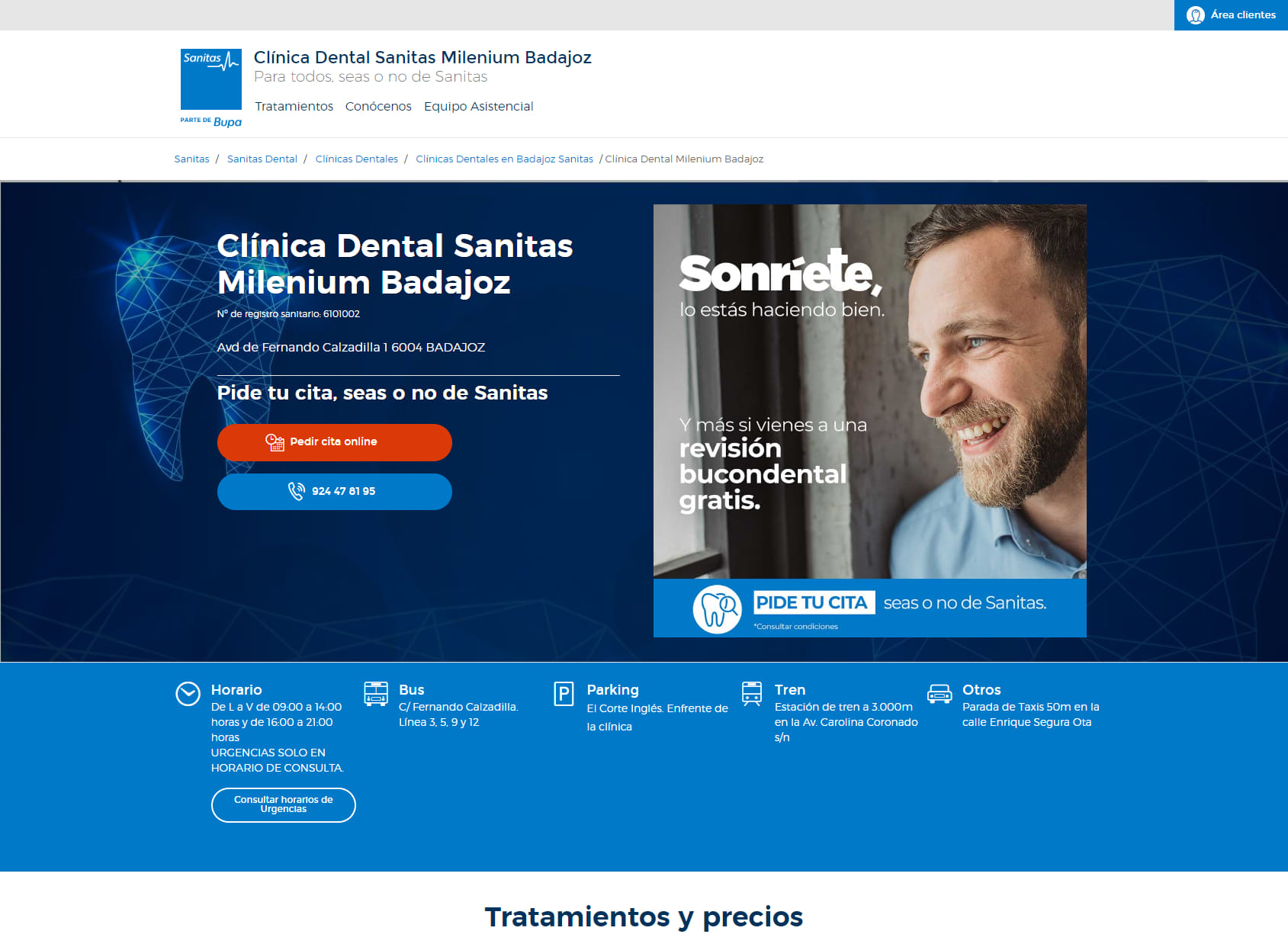 Clínica Dental Milenium Badajoz - Sanitas