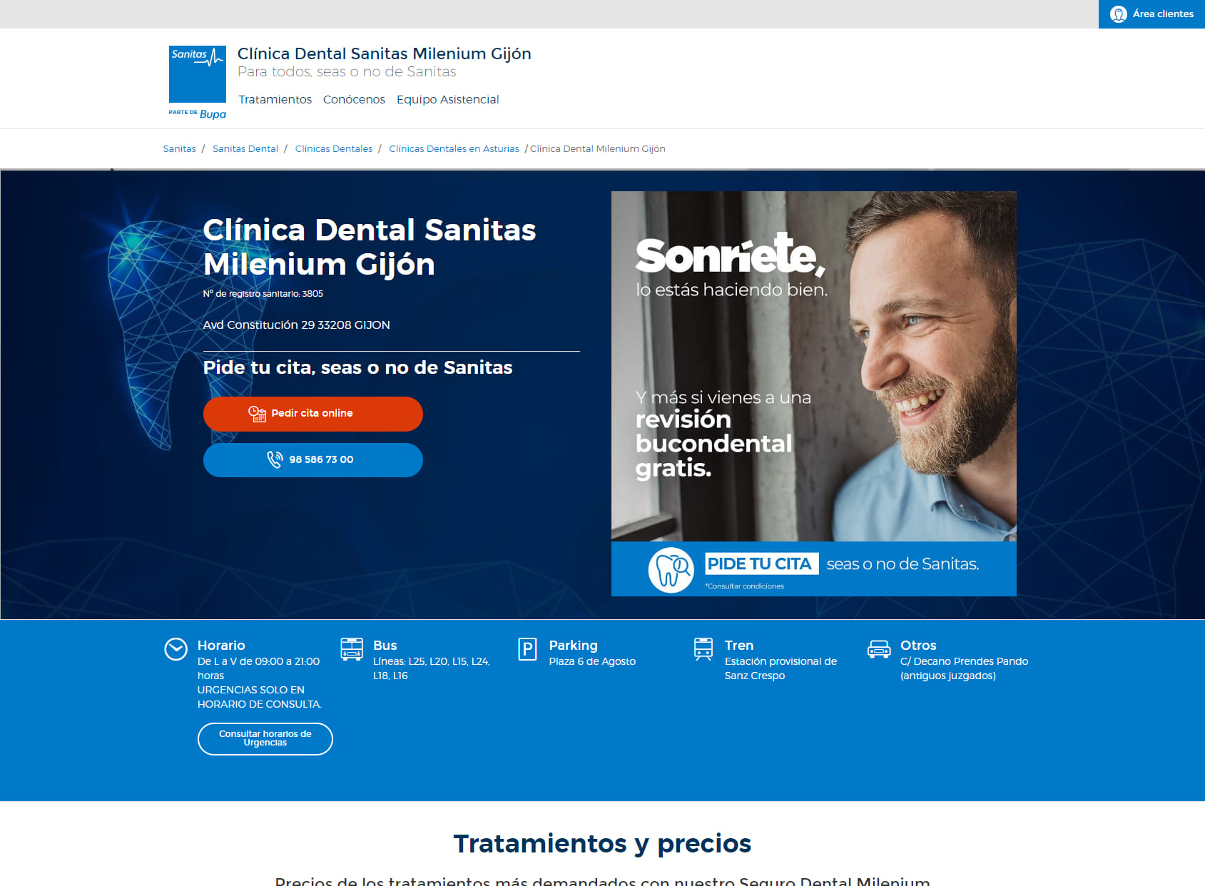 Clínica Dental Milenium Gijón - Sanitas