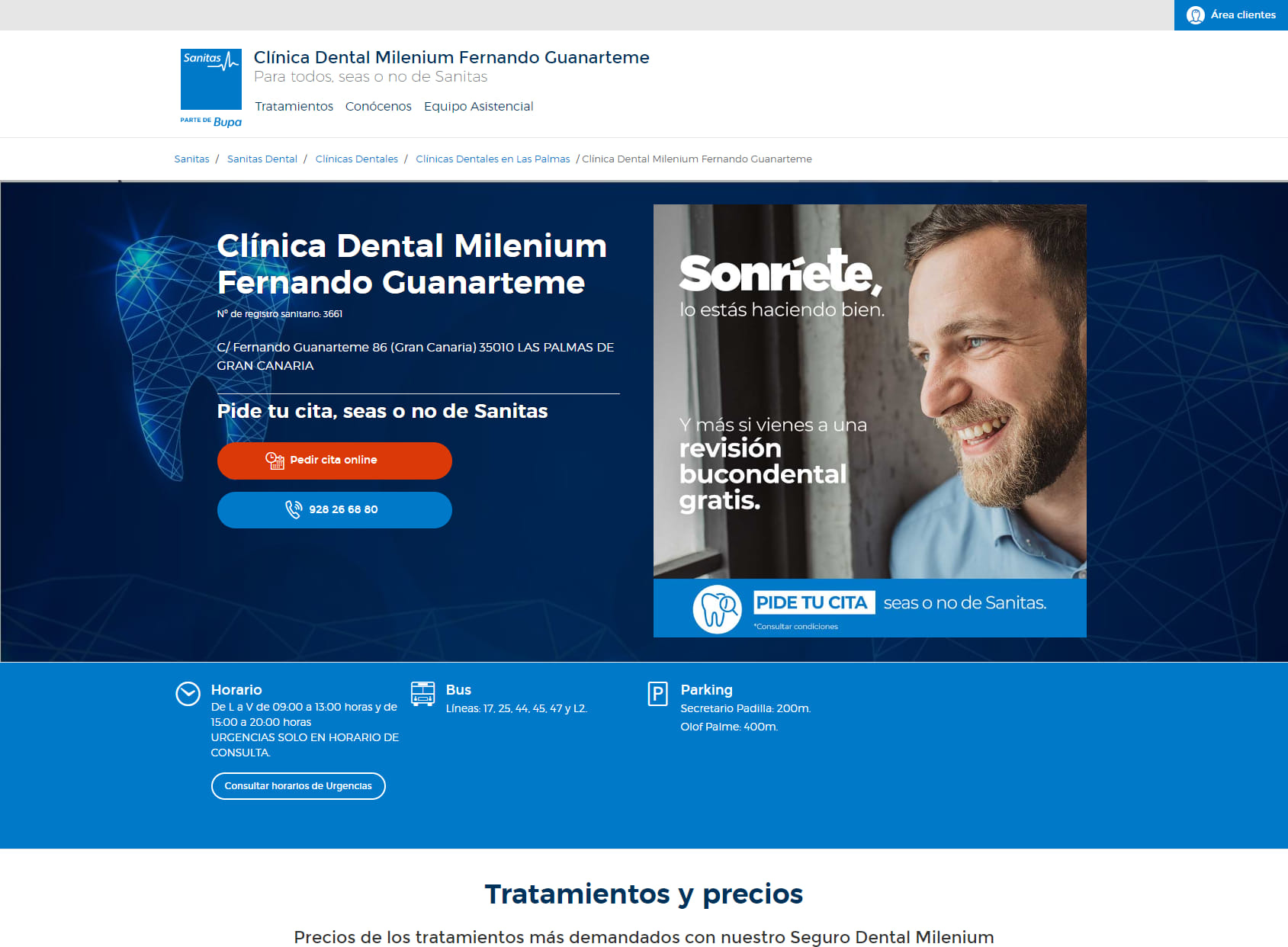 Dentist Las Palmas. Fernando Guanarteme dental clinic