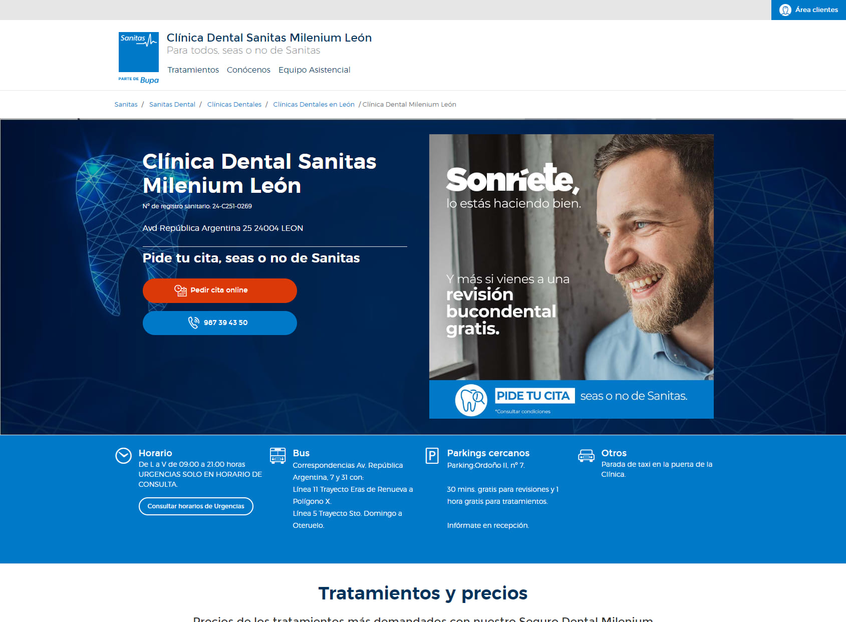 Clínica Dental Milenium León - Sanitas