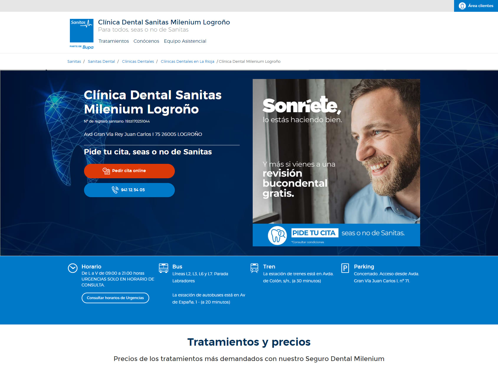 Centro Dental Milenium Logroño - Sanitas