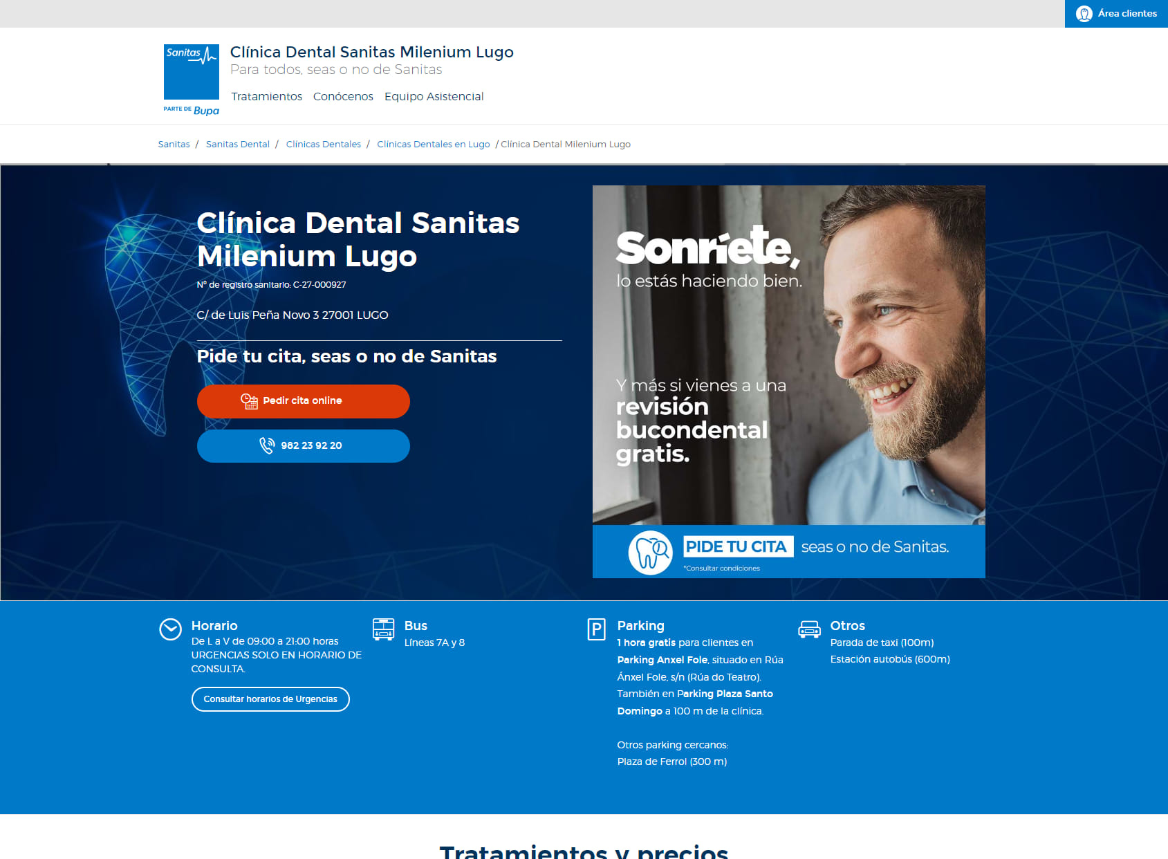 Clínica Dental Milenium Lugo - Sanitas