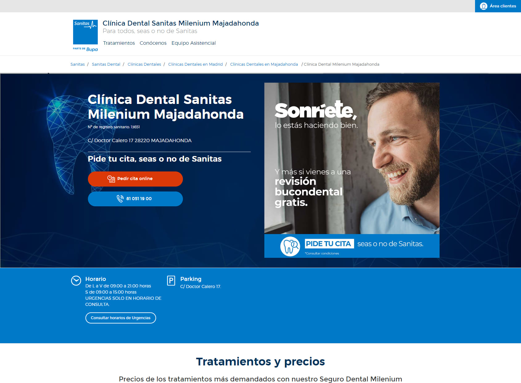 Clínica Dental Sanitas Milenium Majadahonda - Sanitas