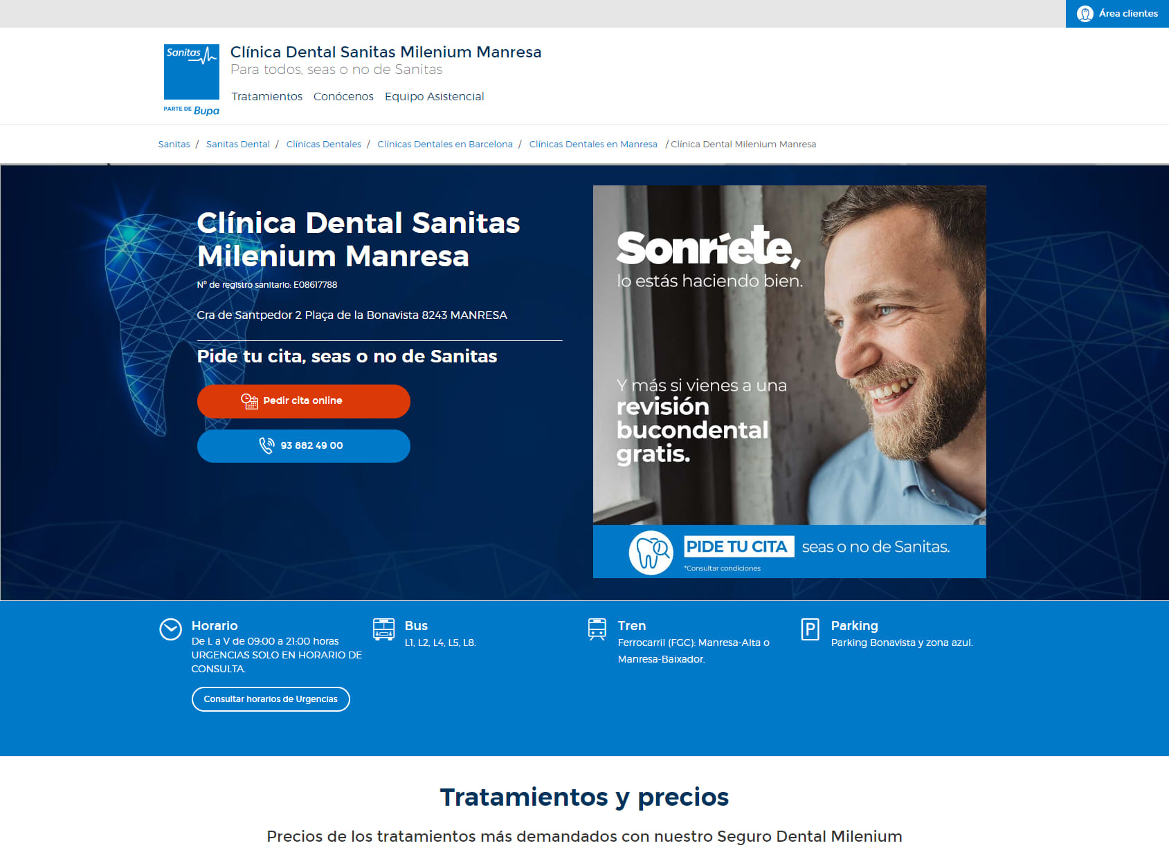 Clínica Dental Milenium Manresa - Sanitas