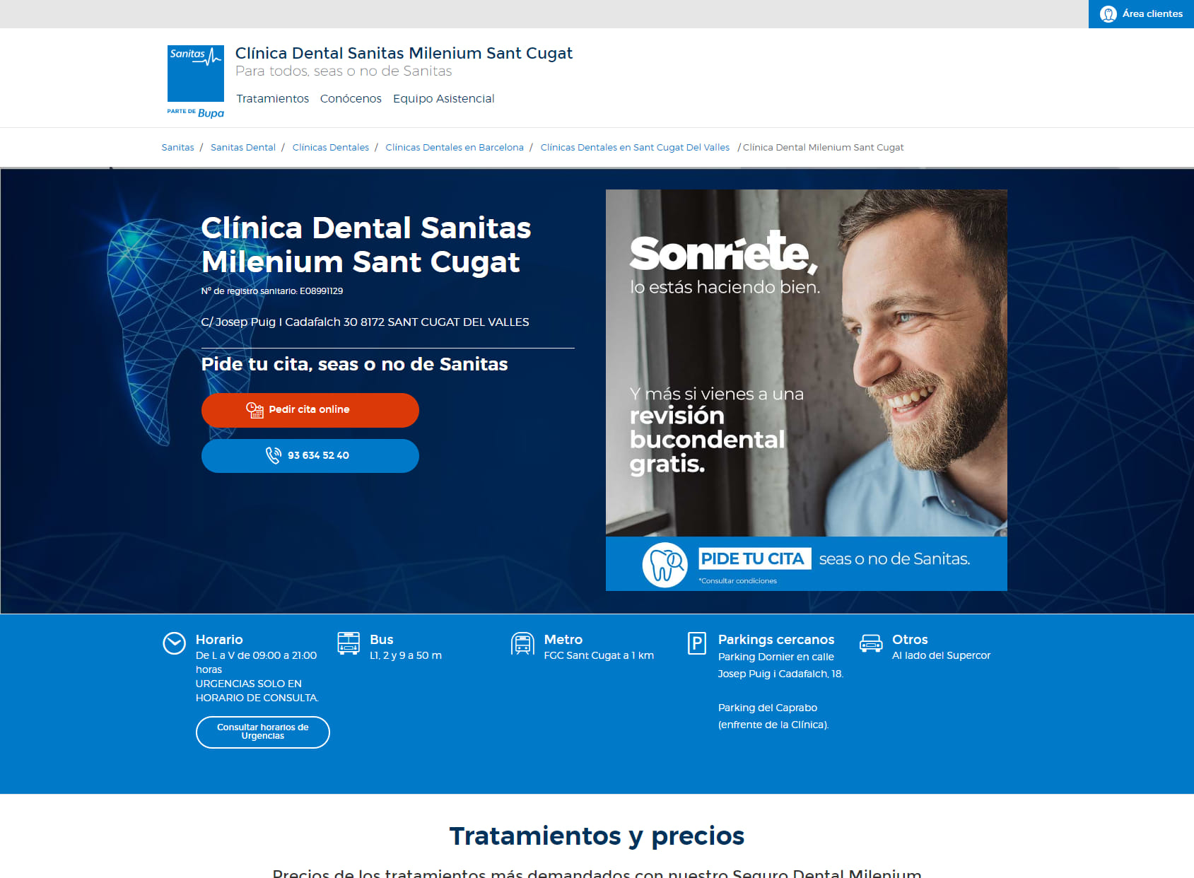 Clínica Dental Milenium Sant Cugat - Sanitas