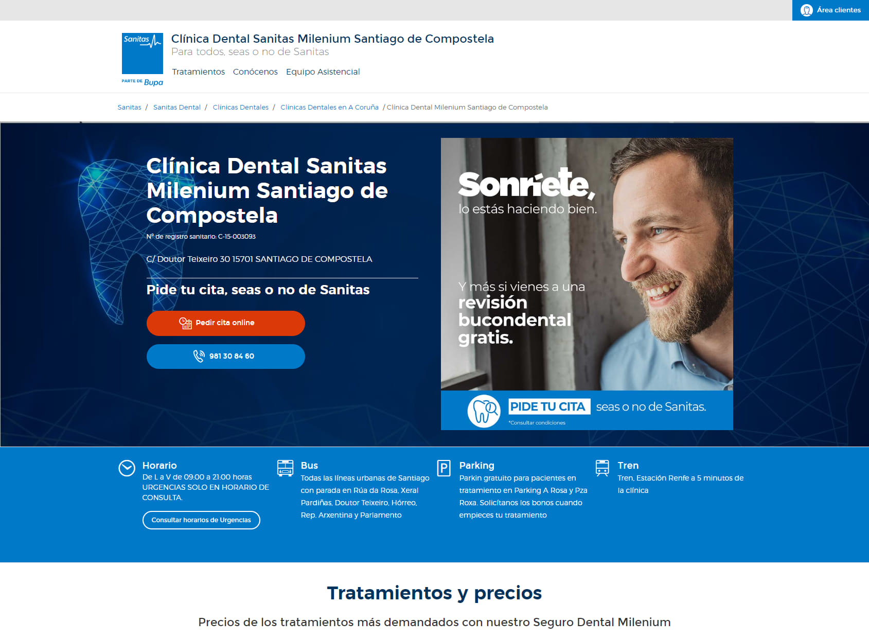 Clínica Dental Milenium Santiago de Compostela - Sanitas