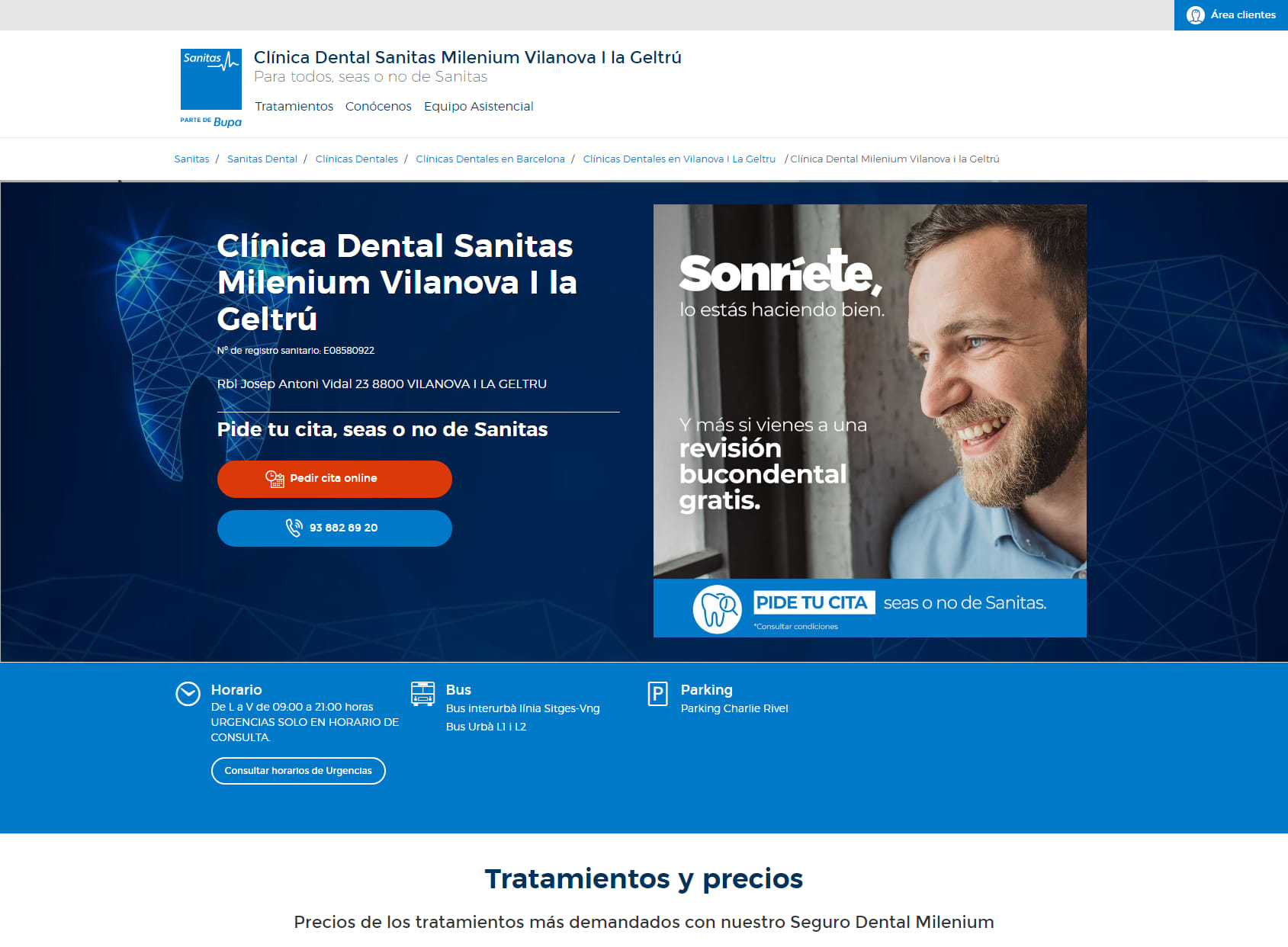 Clínica Dental Milenium Vilanova I La Geltrù - Sanitas