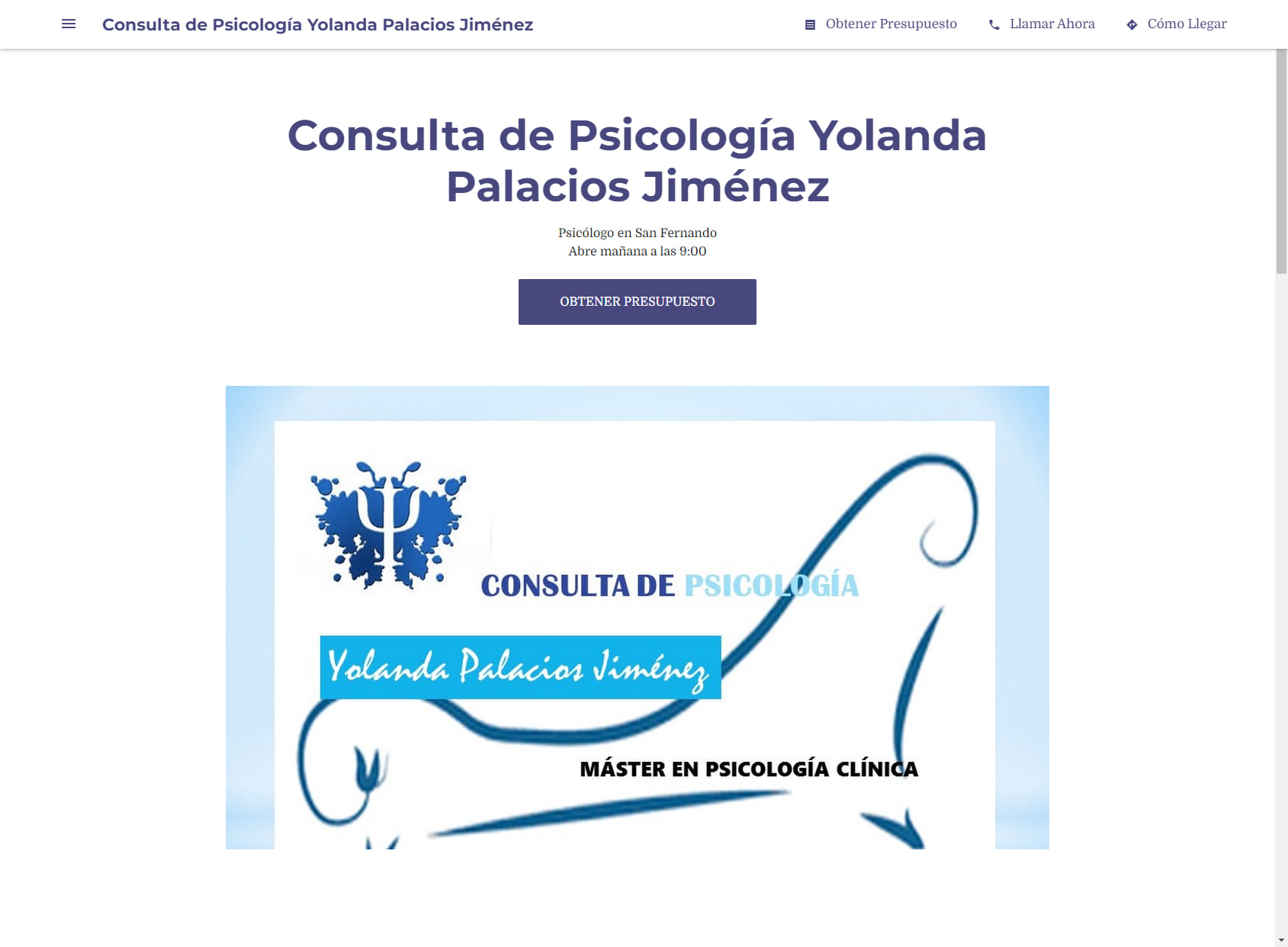 Consulta de Psicología Yolanda Palacios Jiménez