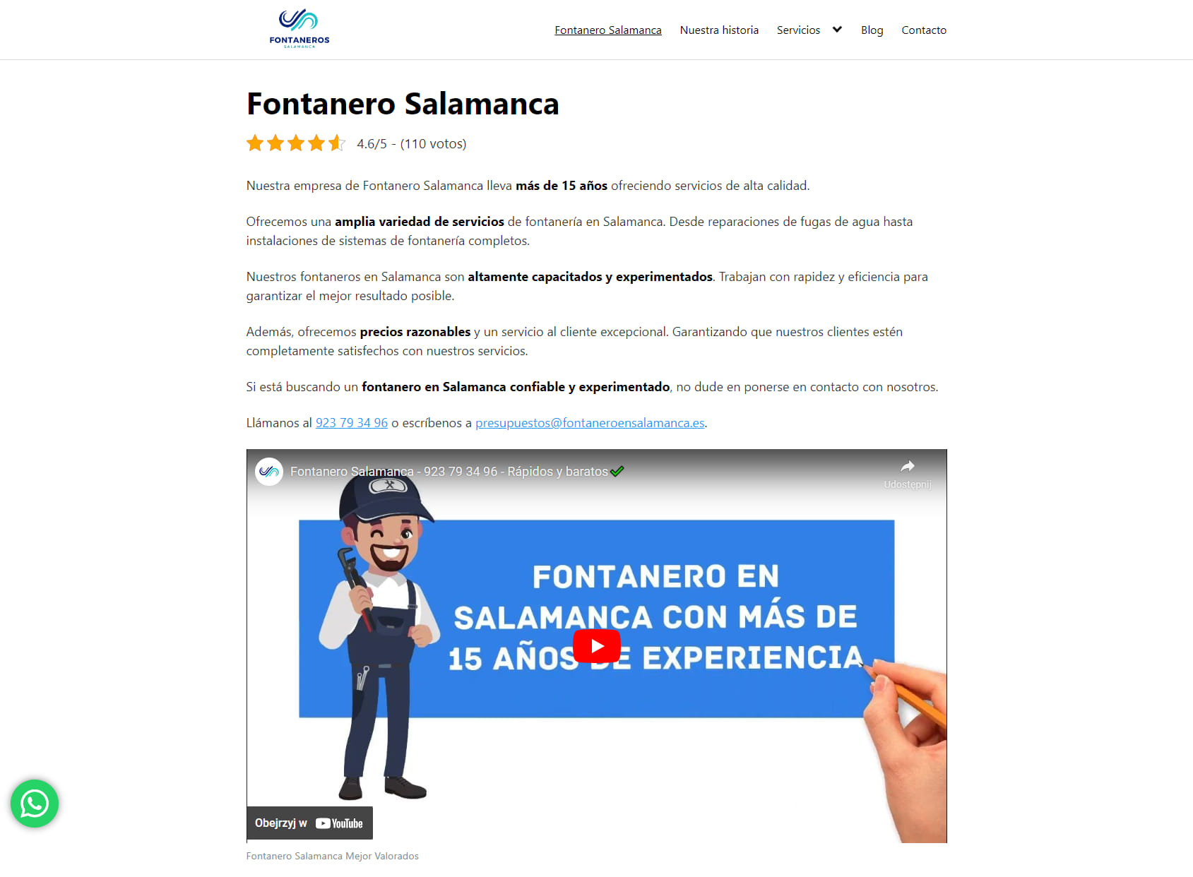 Fontanero Salamanca - Instalaciones y Reparaciones