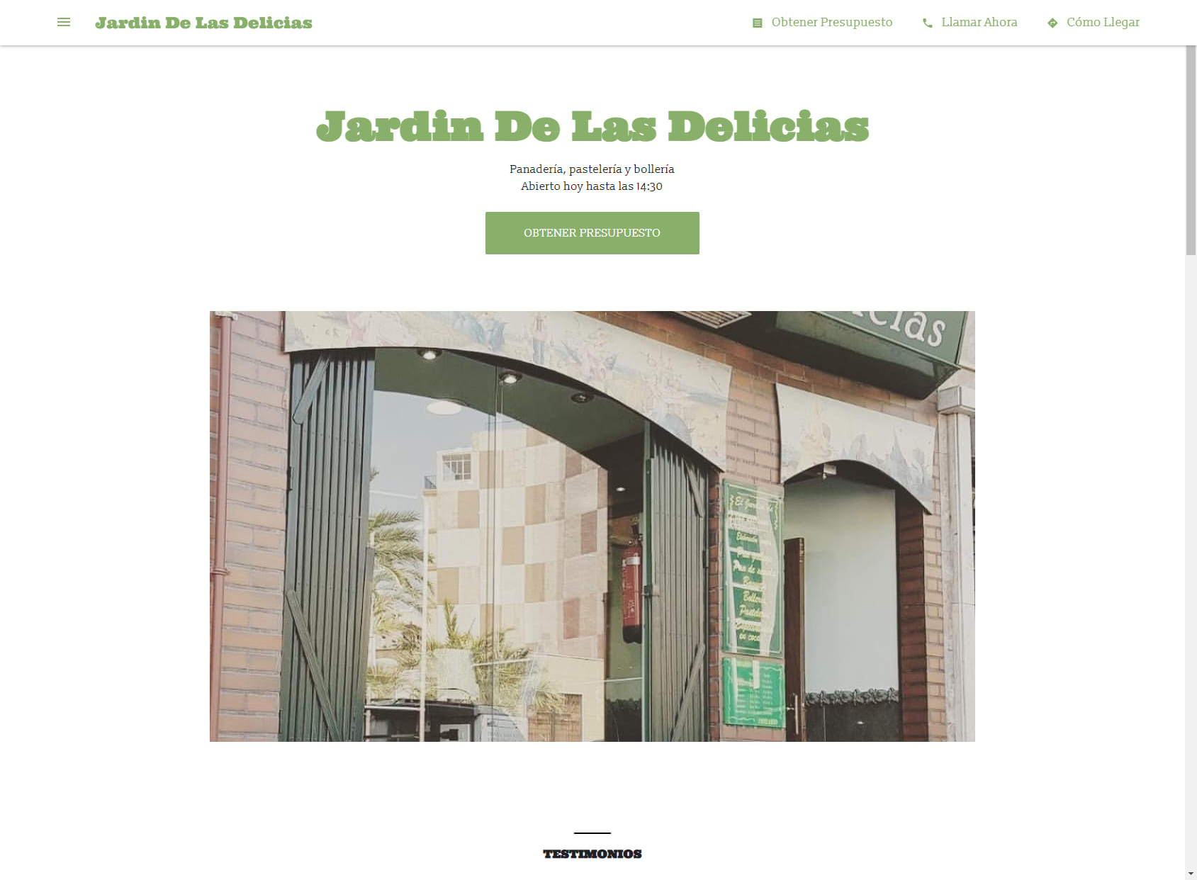 Panadería Jardin De Las Delicias