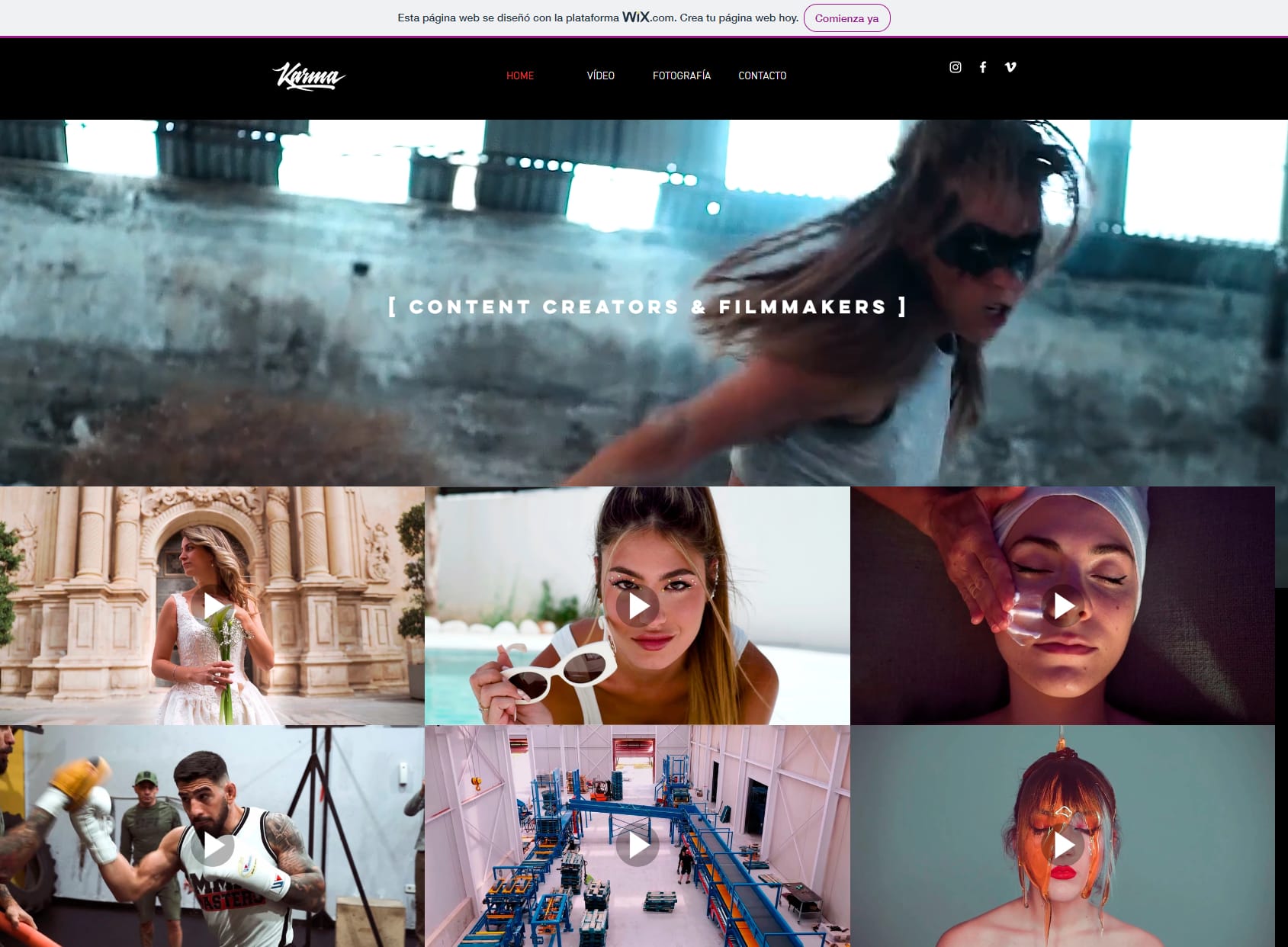 Karma Agency - Vídeo, fotografía y marketing digital en Elche