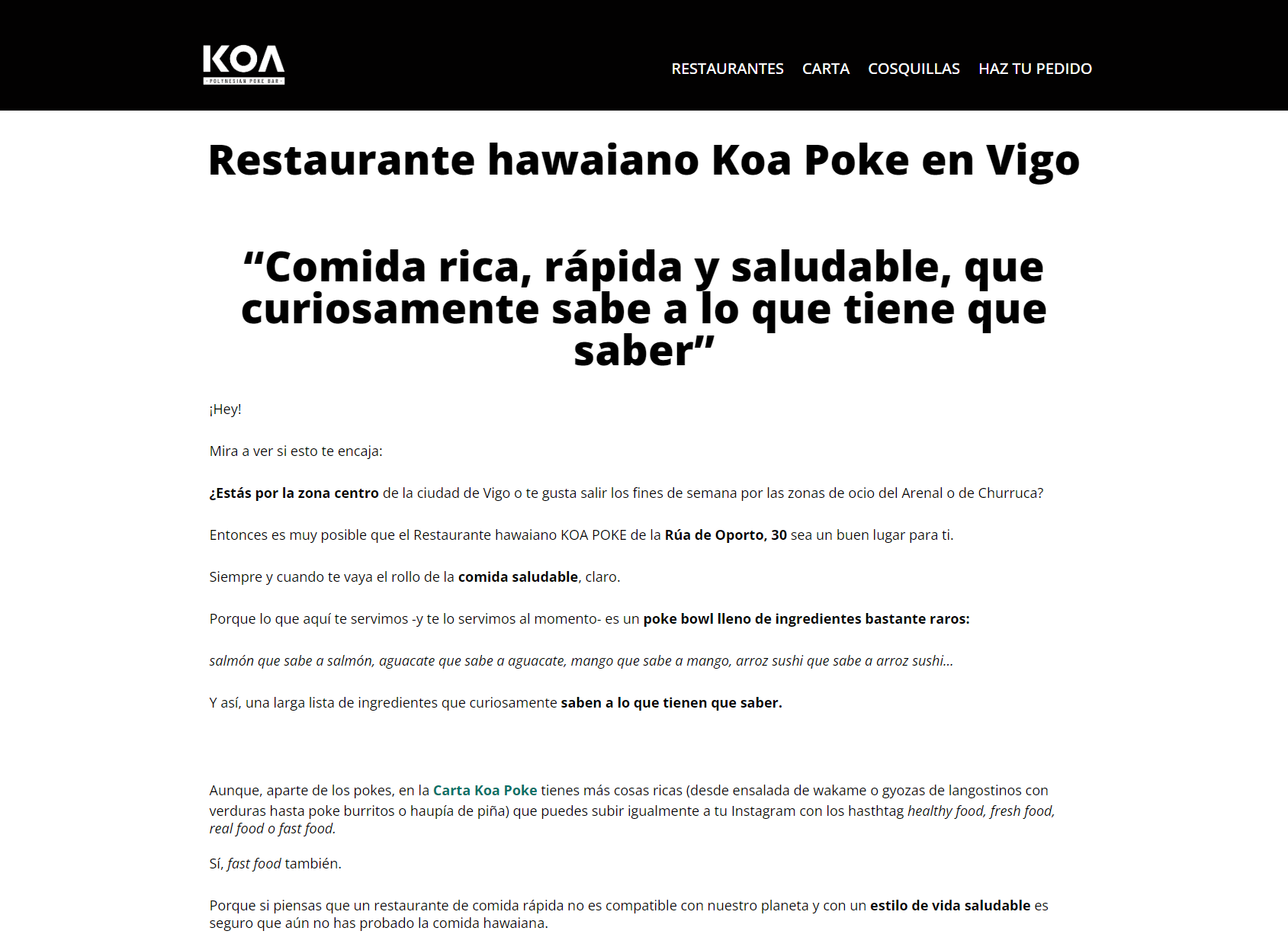 Koa Poke - Vigo