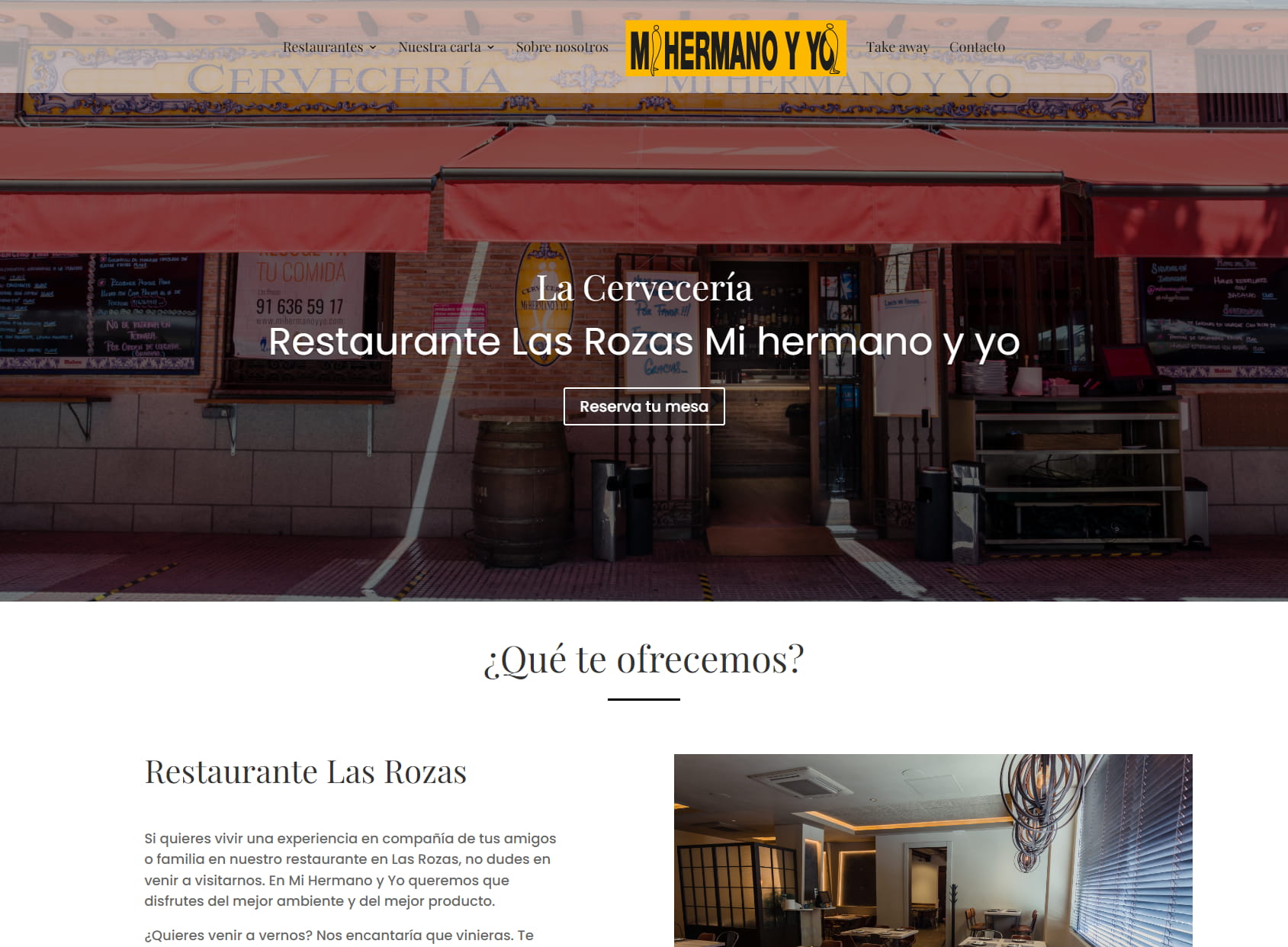 Mi Hermano Y Yo | Restaurante Las Rozas