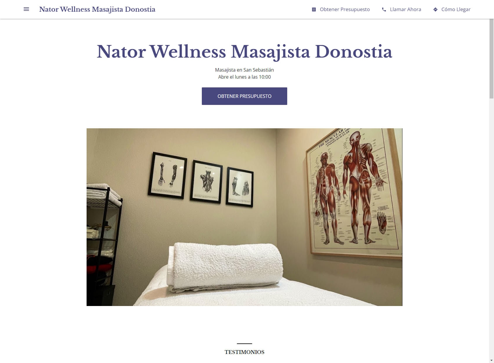 Nator Wellness Masajista Donostia