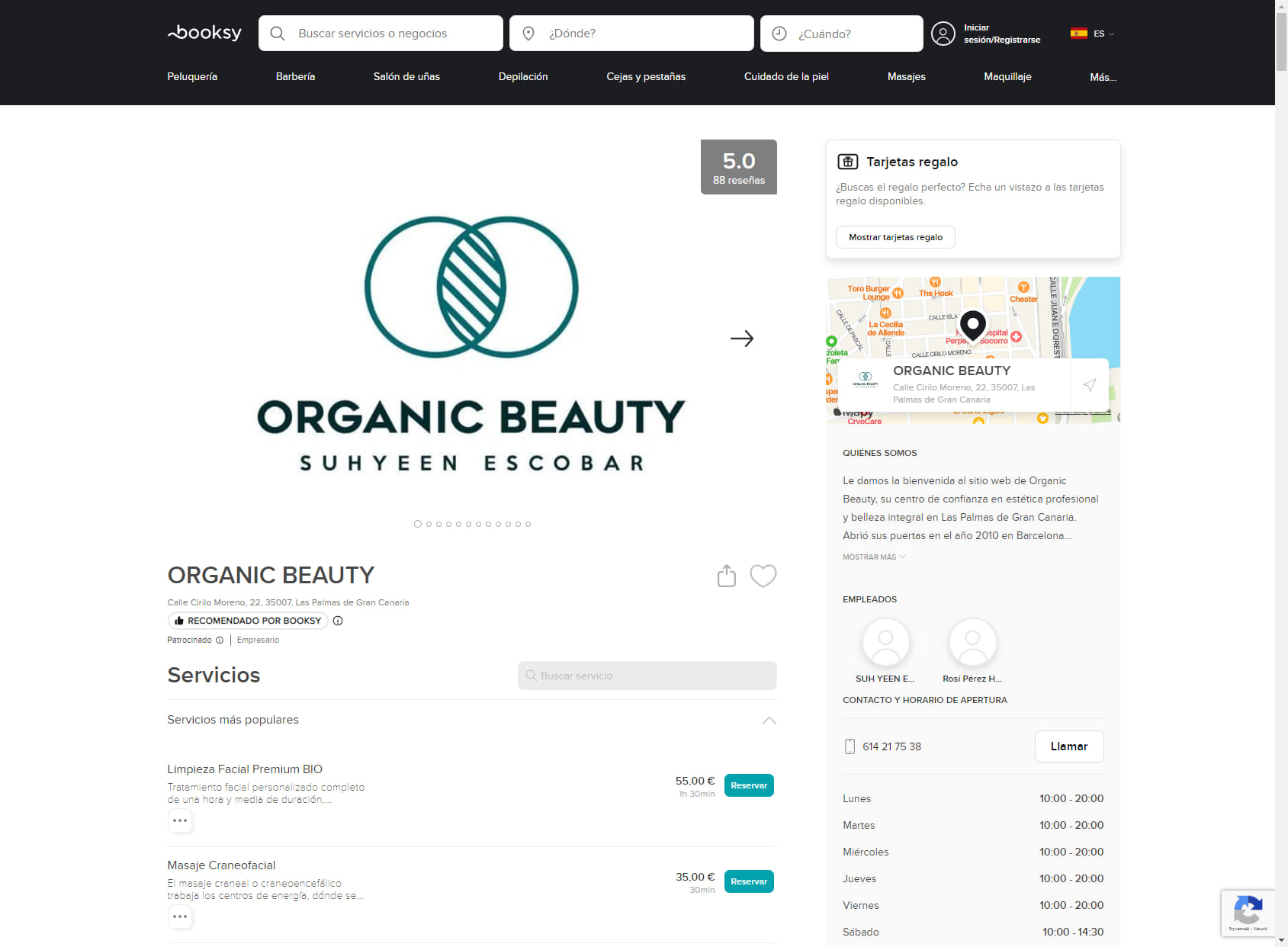 Organic Beauty | Limpieza facial | Masaje | Depilación