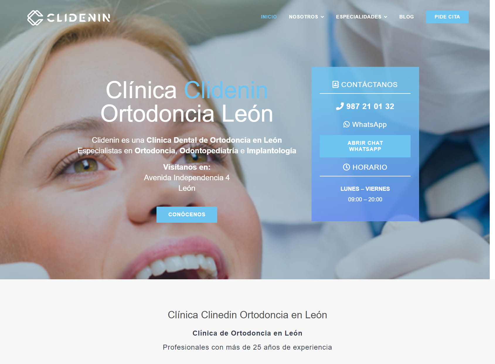 Clínica Dental y Ortodoncia Clidenin en León
