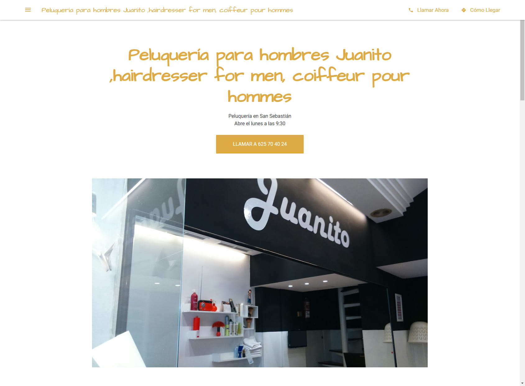 Peluquería para hombres Juanito ,hairdresser for men, coiffeur pour hommes