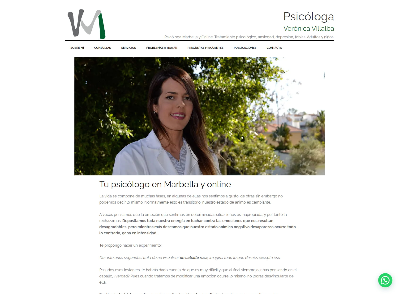 Psicólogo Marbella Verónica Villalba