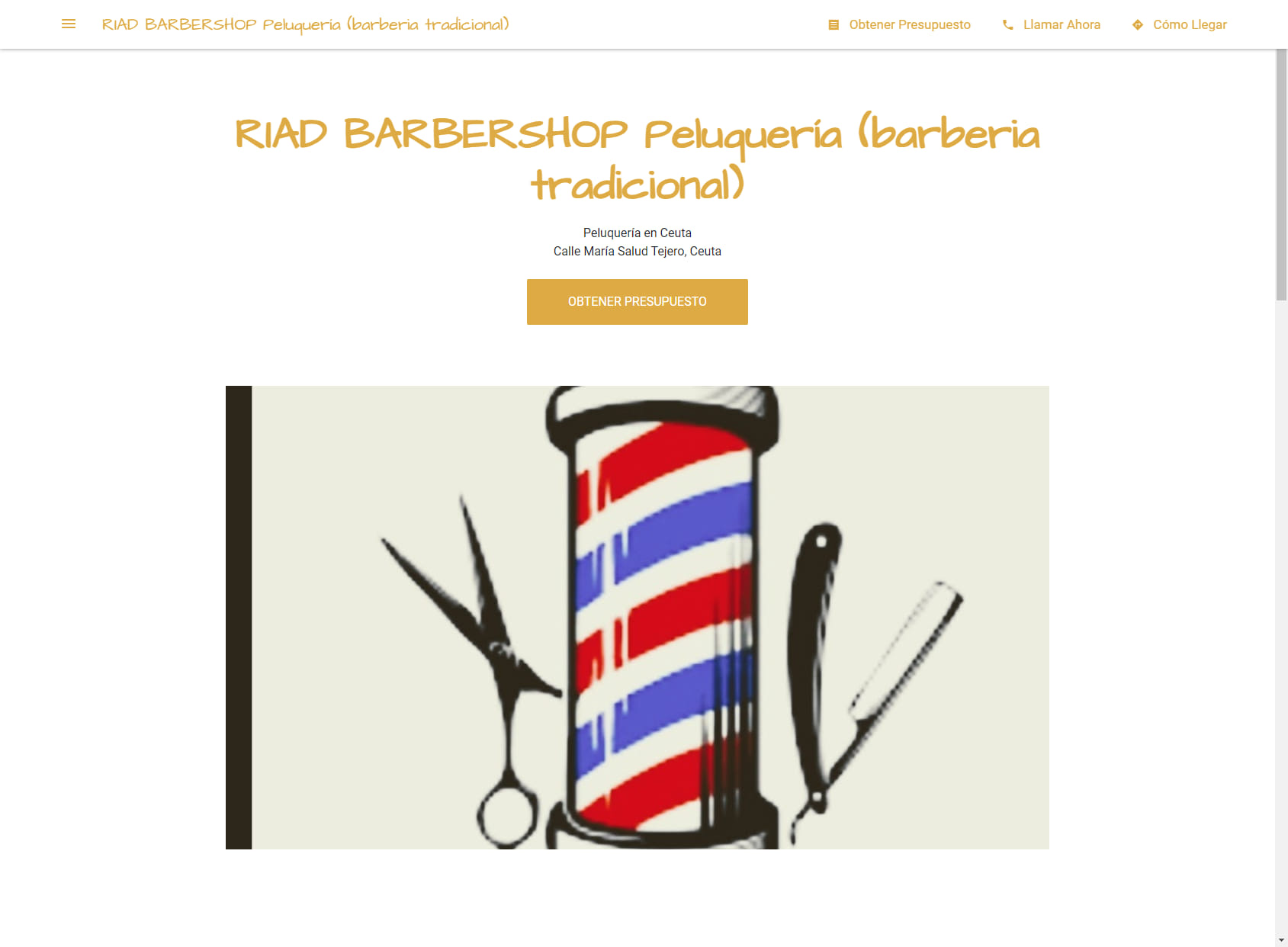 RIAD BARBERSHOP Peluquería (barberia tradicional)