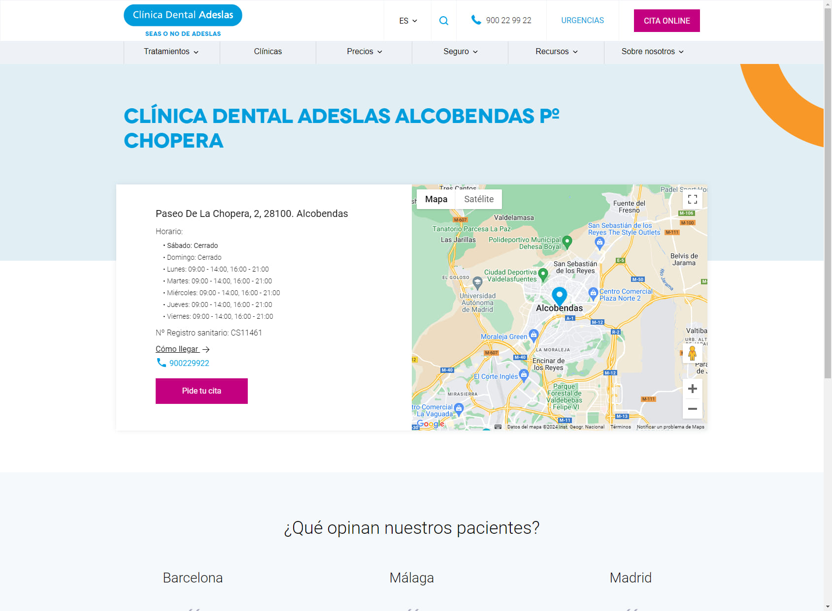 Adeslas Dental Clinic Pº Chopera Alcobendas
