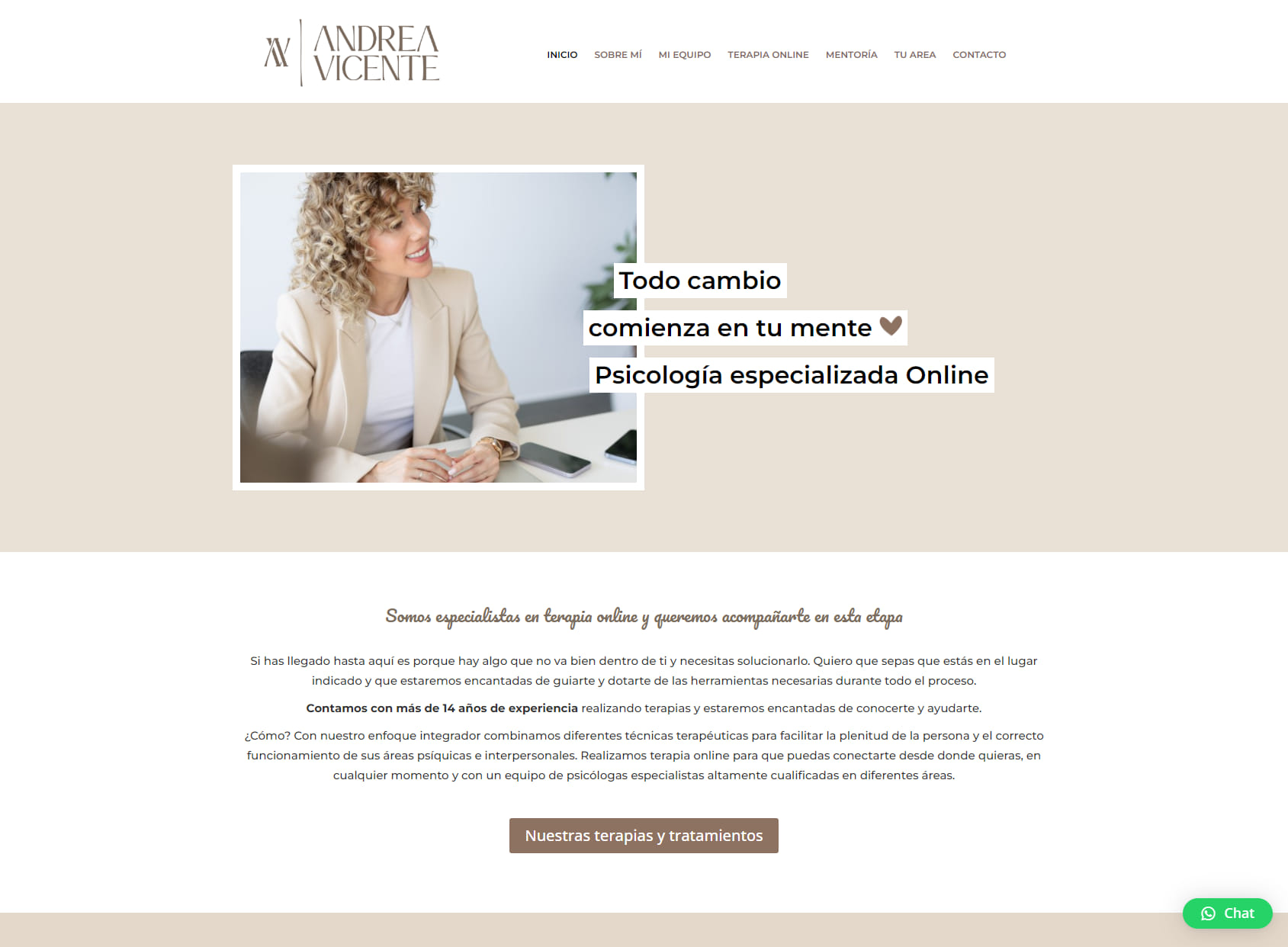 Clínica Online Andrea Vicente