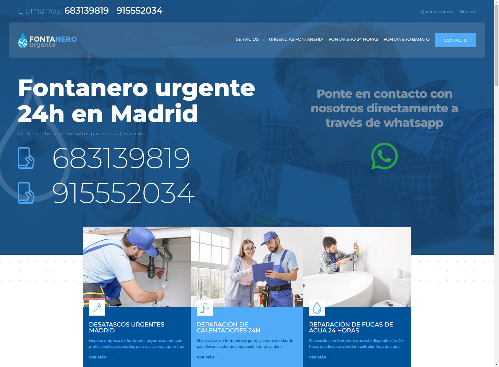 Fontaneros Urgencias Madrid