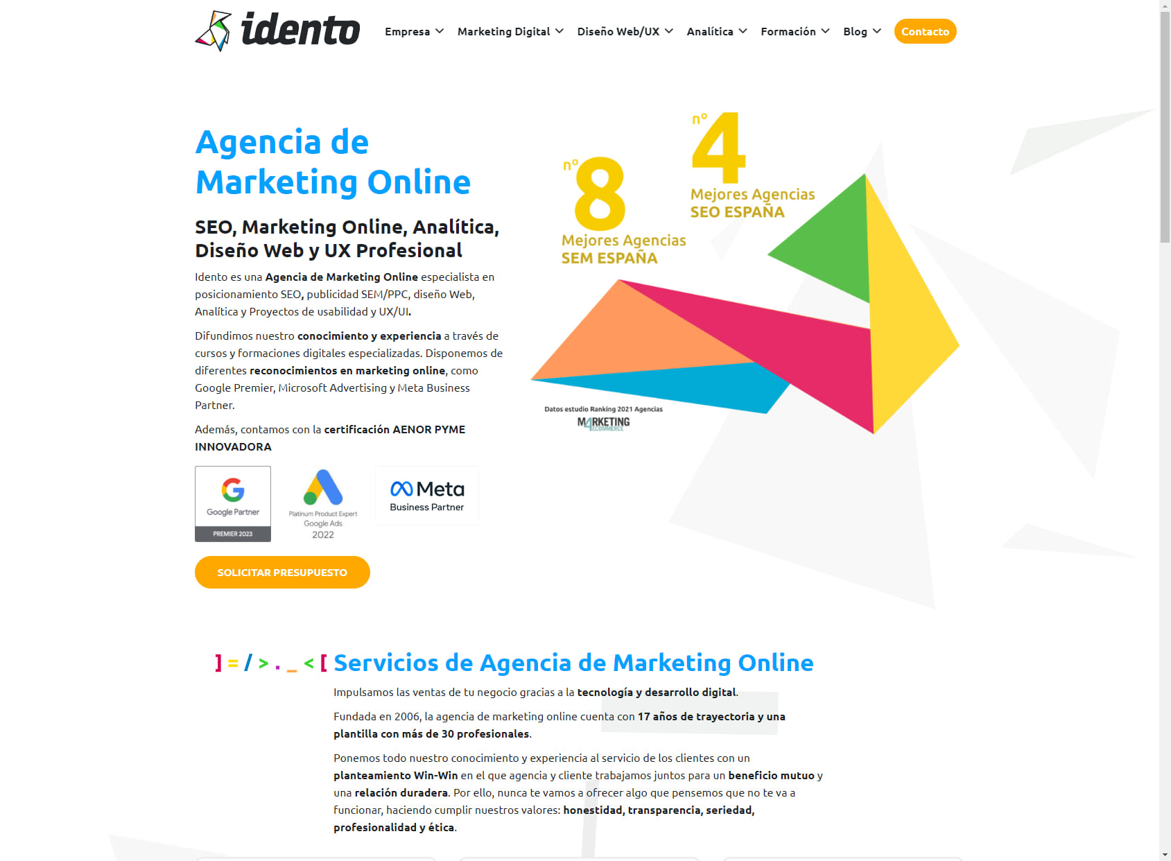 Idento Online Marketing, SEO and Web Design