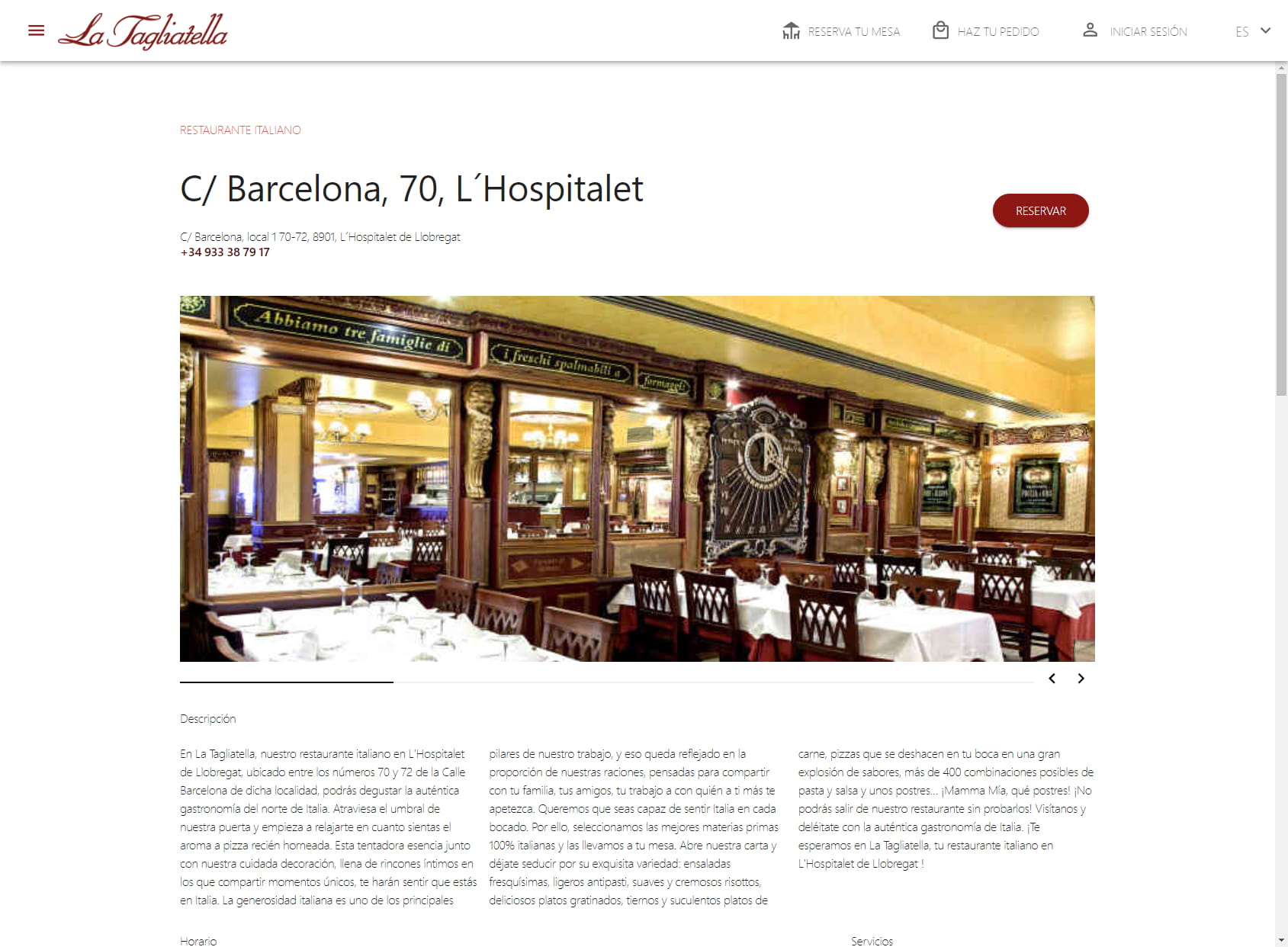 Restaurant La Tagliatella | Hospitalet