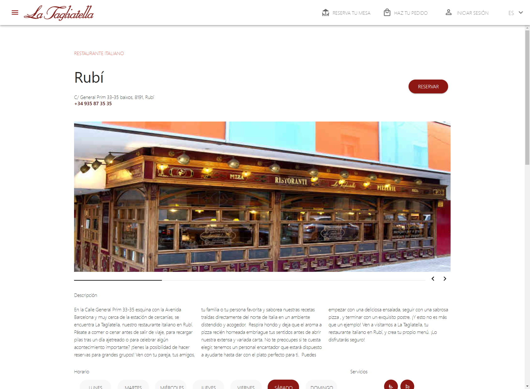 Restaurant La Tagliatella | Rubí