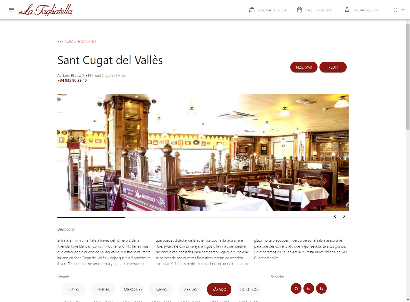 Restaurant La Tagliatella | Sant Cugat Del Vallès