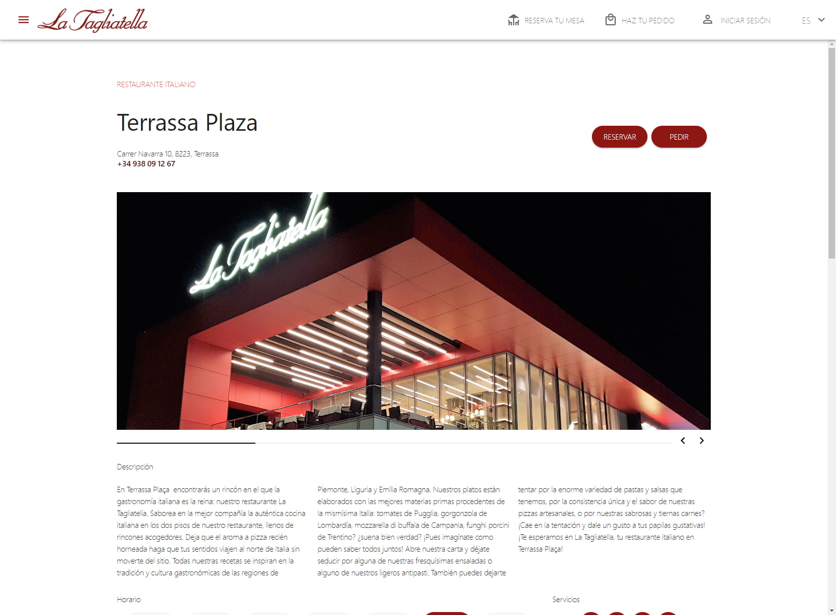 Restaurant La Tagliatella | Terrassa Plaça