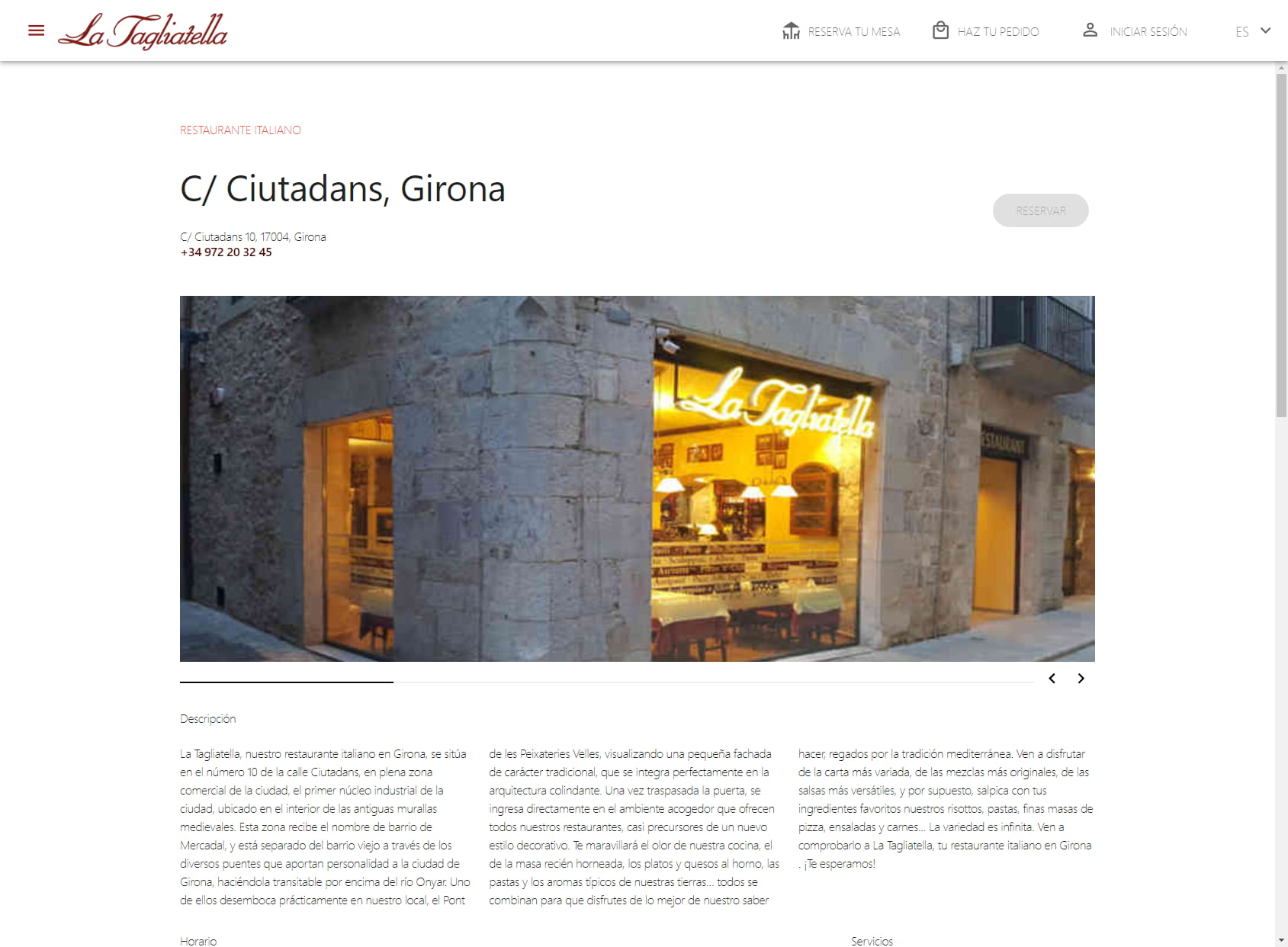 Restaurant La Tagliatella | C/ Ciutadans, Girona