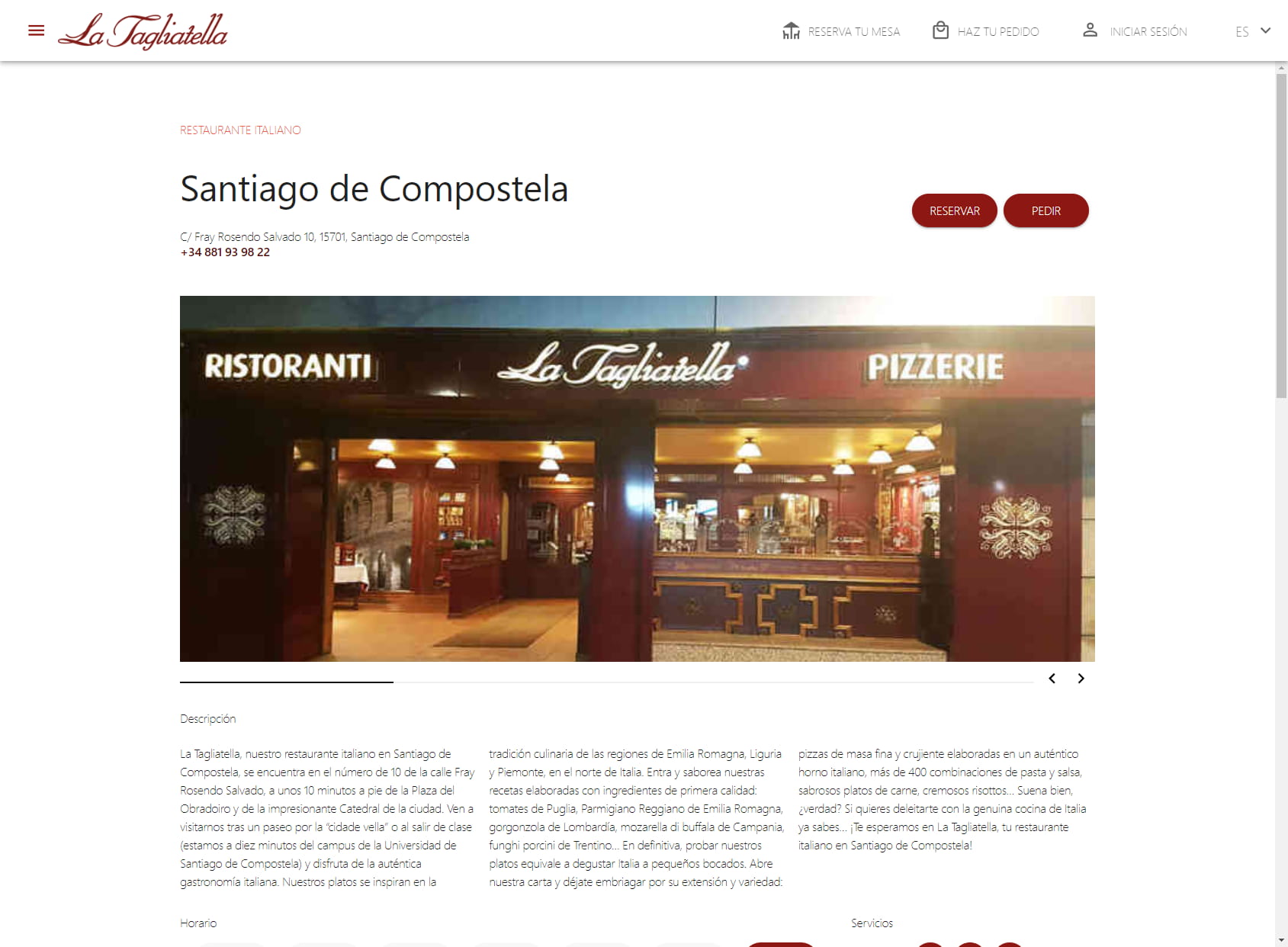 Restaurante La Tagliatella | Santiago de Compostela