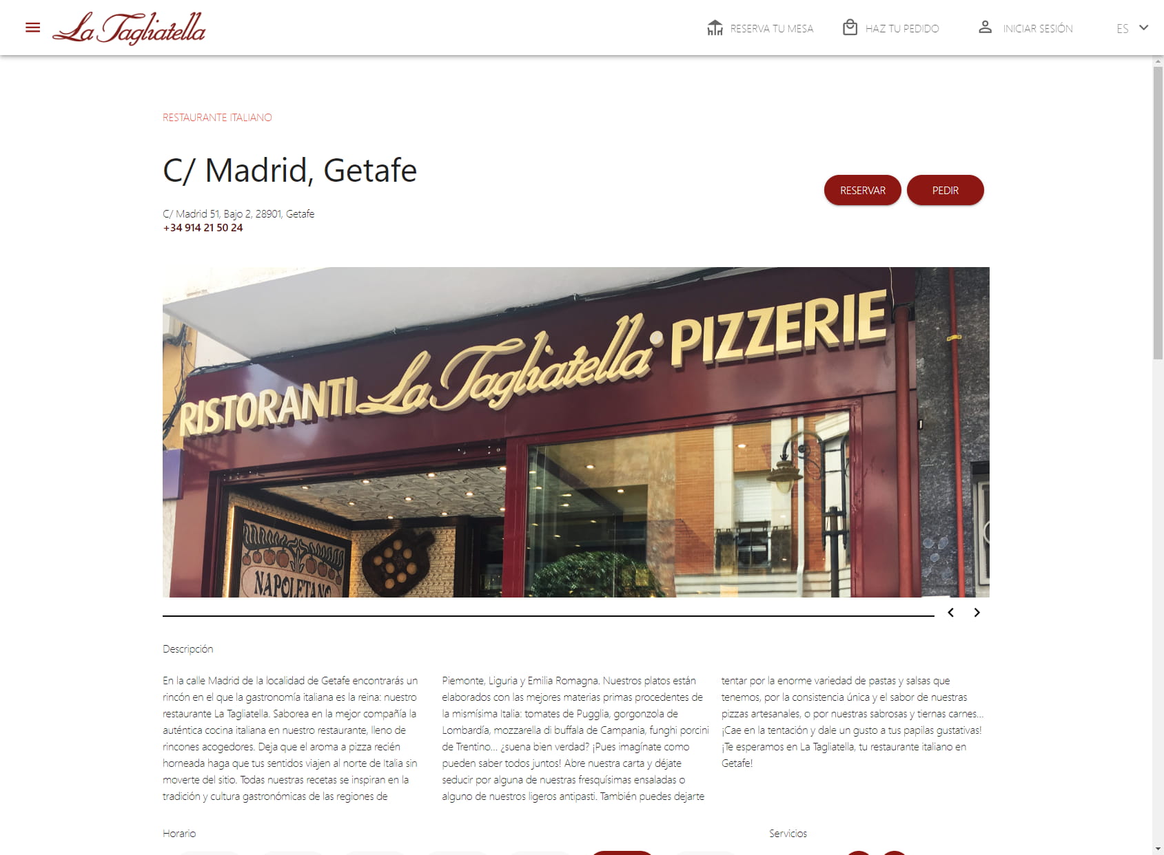 Restaurante La Tagliatella | C/ Madrid, Getafe