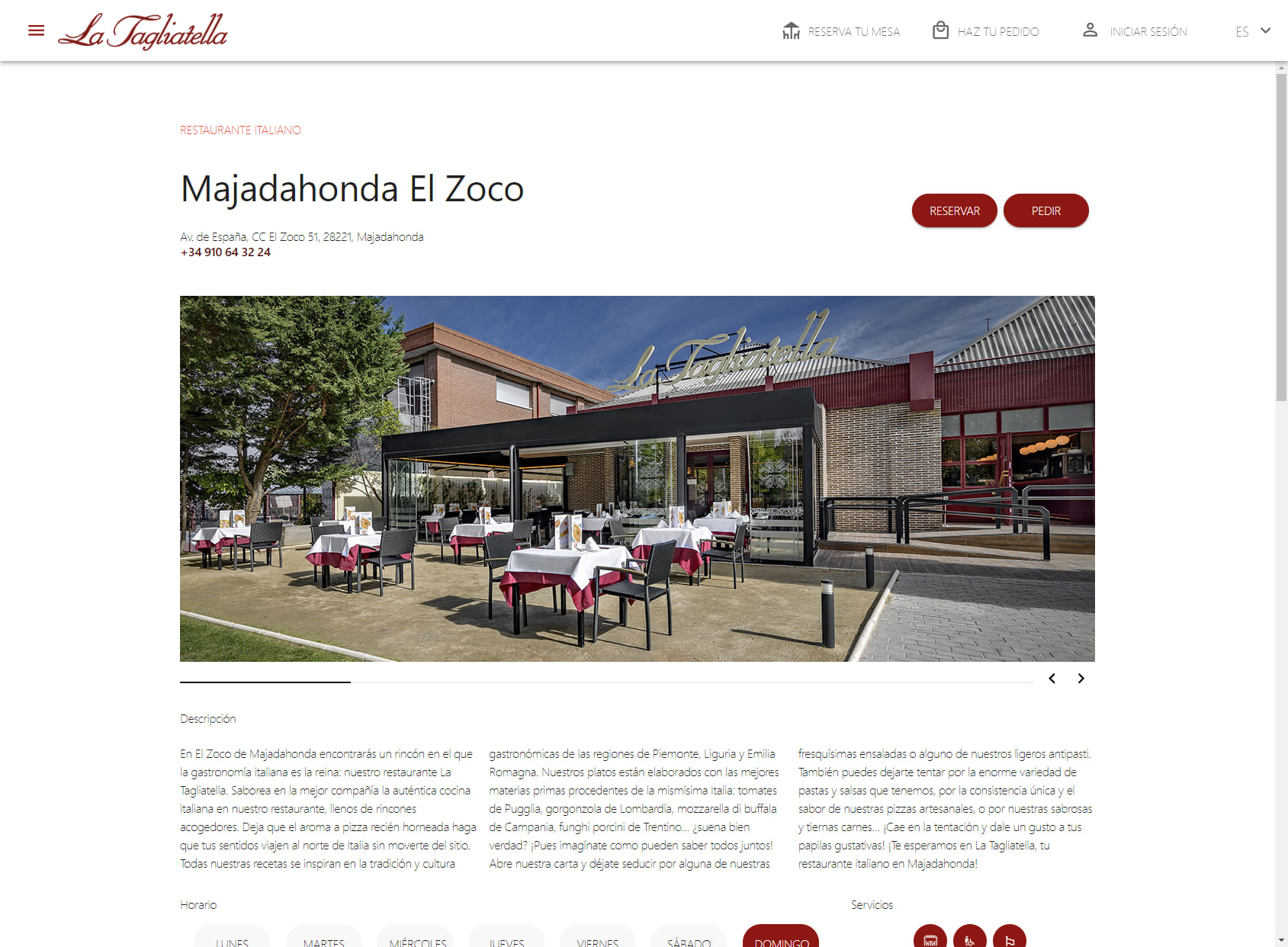 Restaurante La Tagliatella | El Zoco, Majadahonda