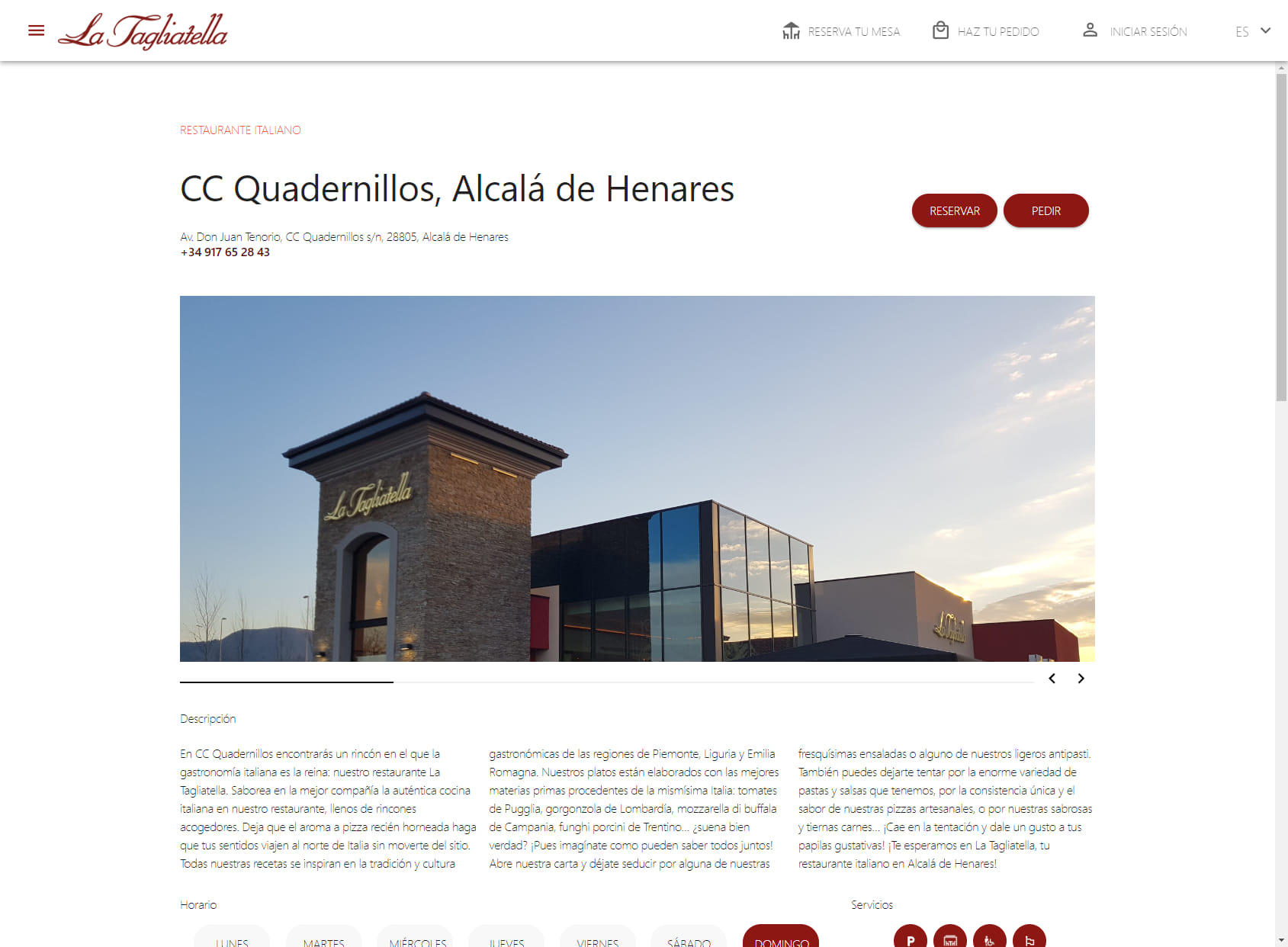 Restaurante La Tagliatella | Quadernillos, Alcalá de Henares