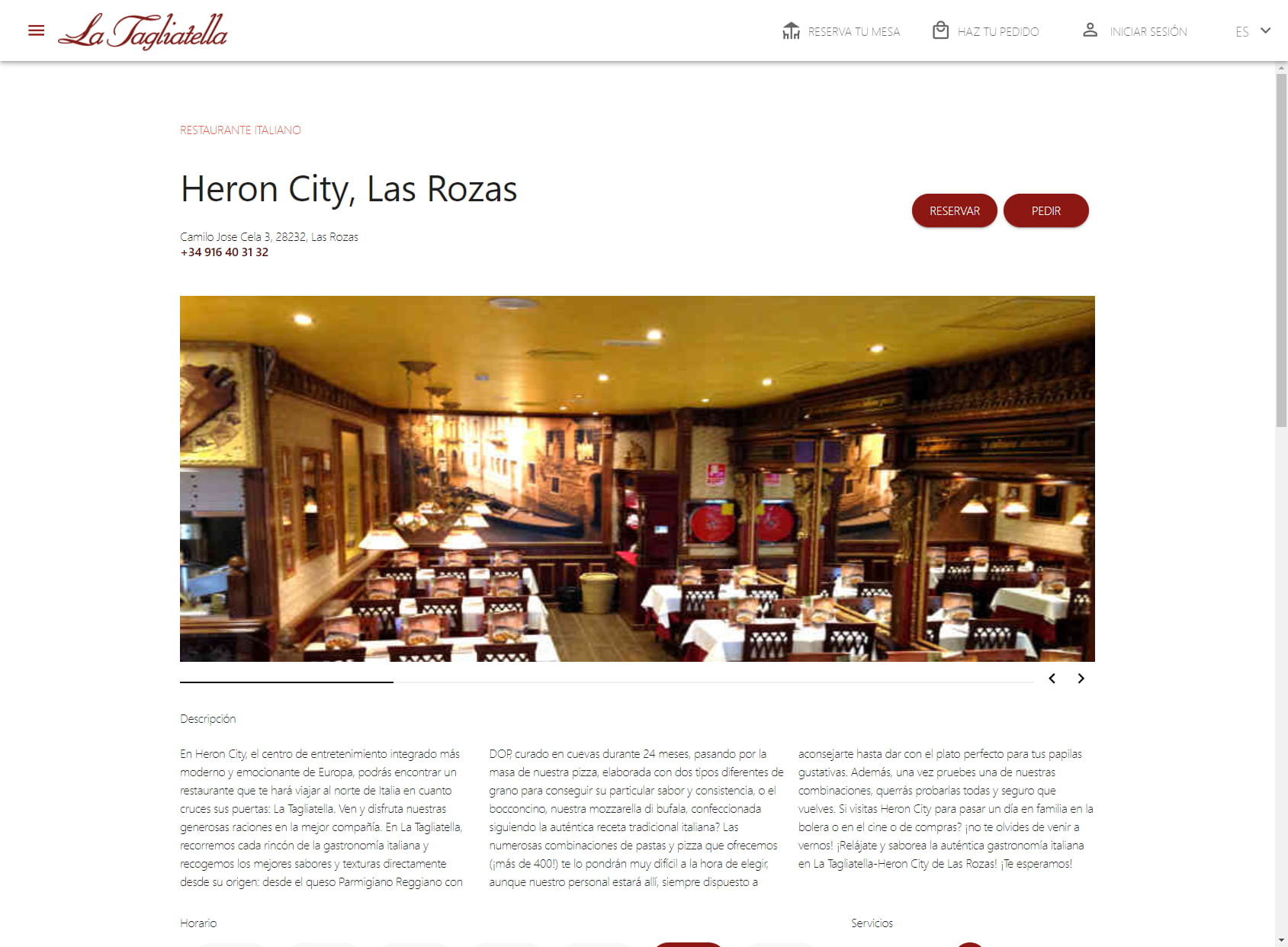 Restaurante La Tagliatella | Heron City, Las Rozas